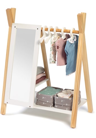 Puppenkleiderschrank »Puppen-Garderobe - Viola, natur/weiß«