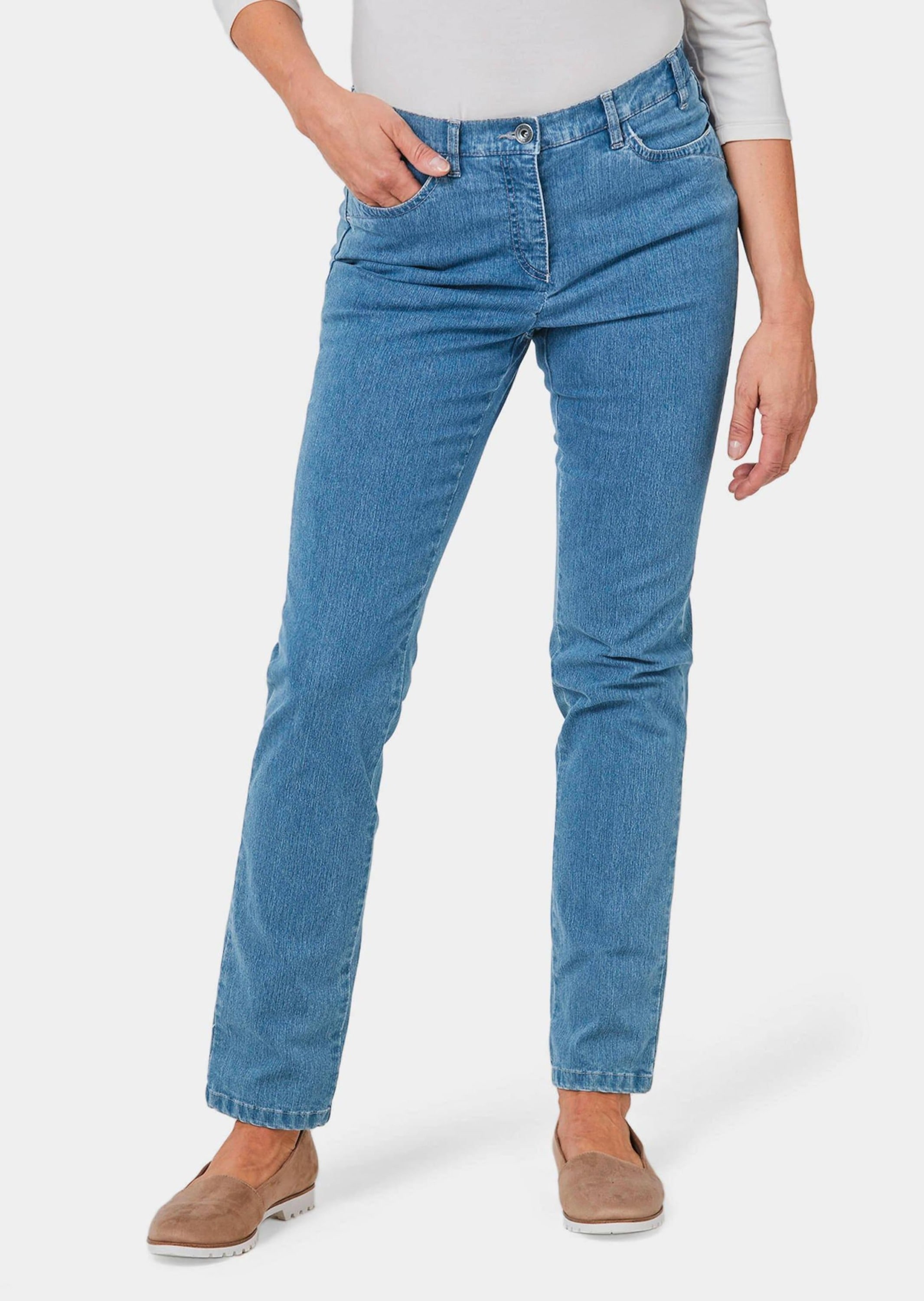GOLDNER Stretch-Jeans »Jeanshose ANNA Edel geschmückte Jeanshose ANNA«