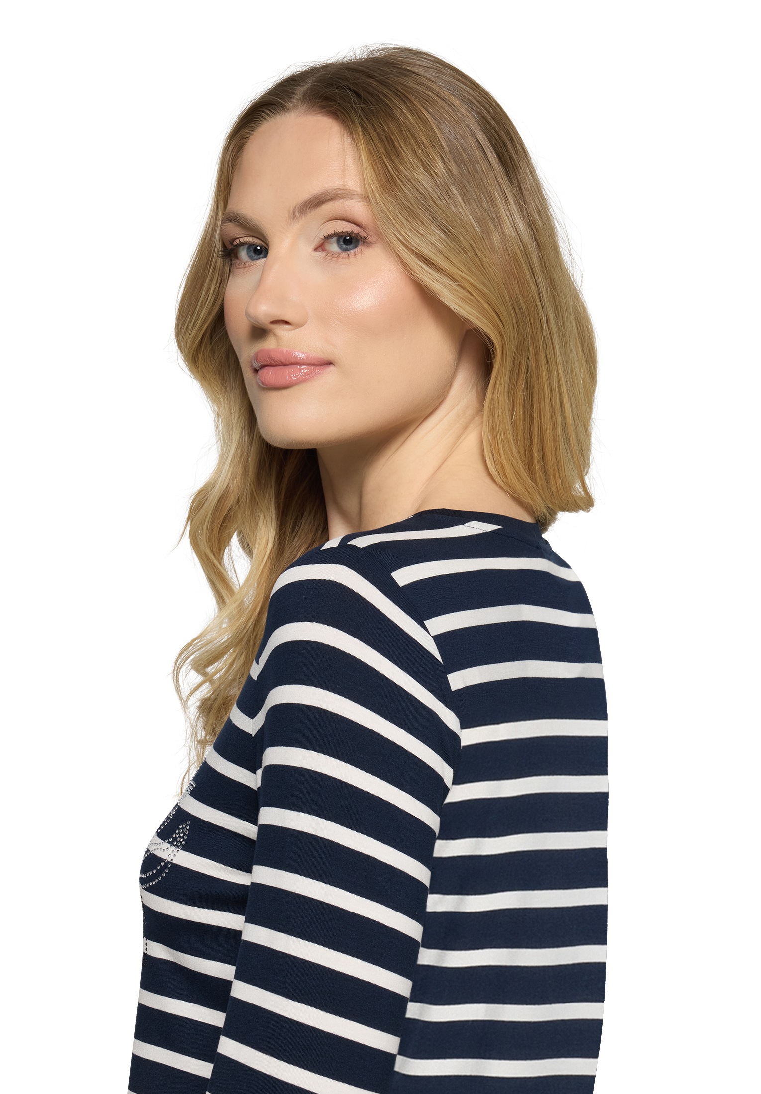 Betty Barclay 3/4-Arm-Shirt »Ringelshirt mit Schmucksteinen«