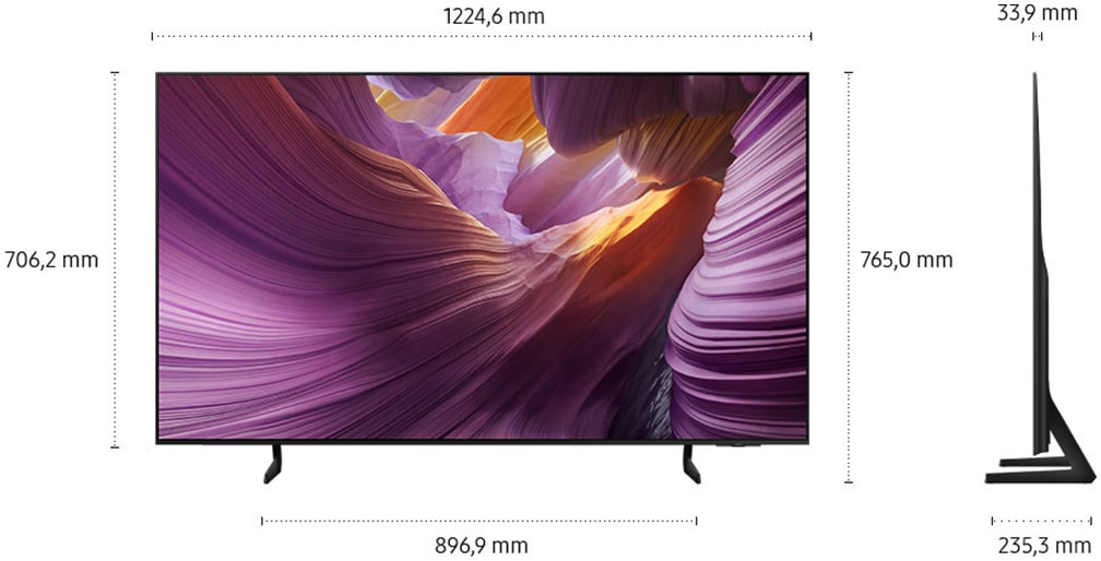 Samsung OLED-Fernseher »GQ55S84FAU« 138 cm/55 ″ Smart-TV HDR, Dolby Atmos & AI Sound, Pantone Farben, Gaming Hub, bis zu 120Hz