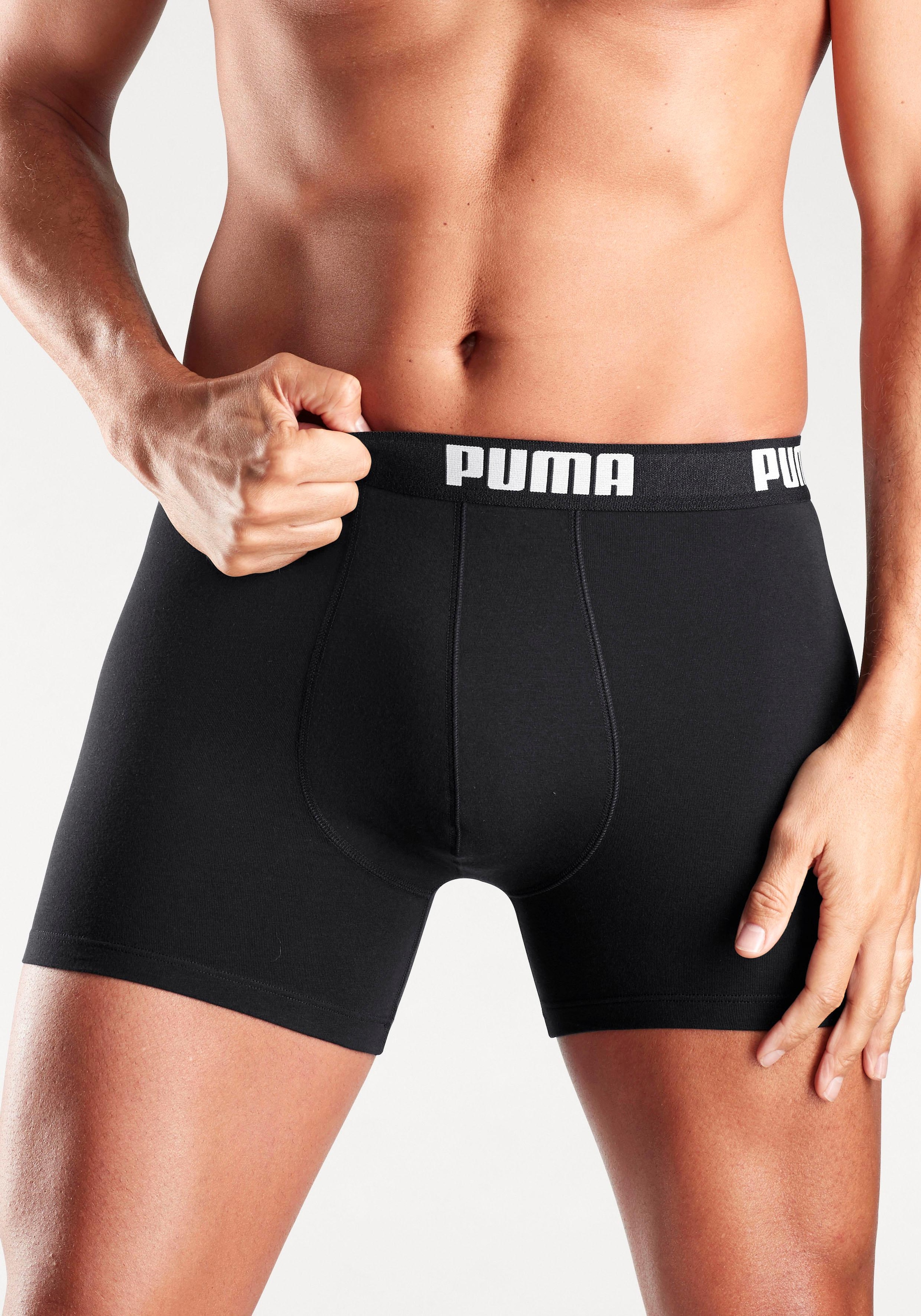 PUMA Boxer, (Packung, 3 St.), mit Marken-Logo im Bund