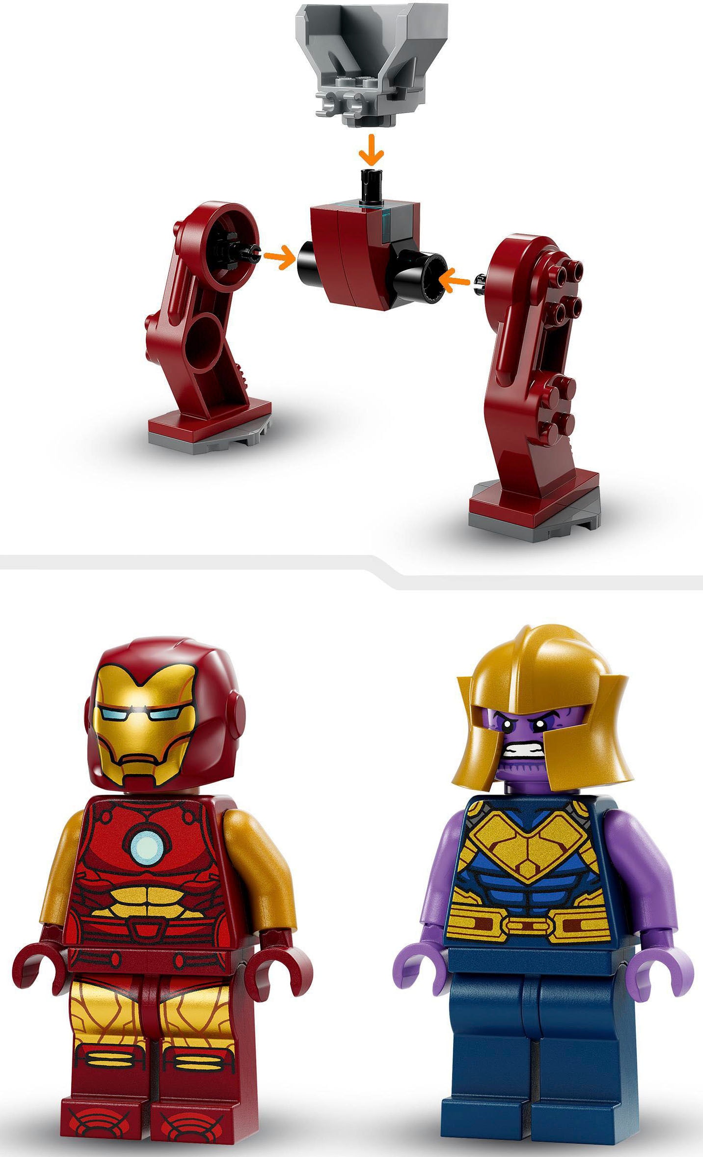 LEGO® Konstruktionsspielsteine »Iron Man Hulkbuster vs. Thanos (76263), LEGO® Marvel«, (66 St.), Made in Europe