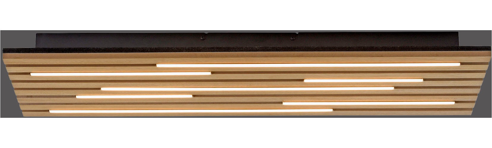 JUST LIGHT, LED Deckenleuchte »AKUSTIK« LED-Board 1 Stk. Warmweiß Akustikpaneel mit Echtholzfurnier: Eiche, Holz-natur, 1, Holz-natur