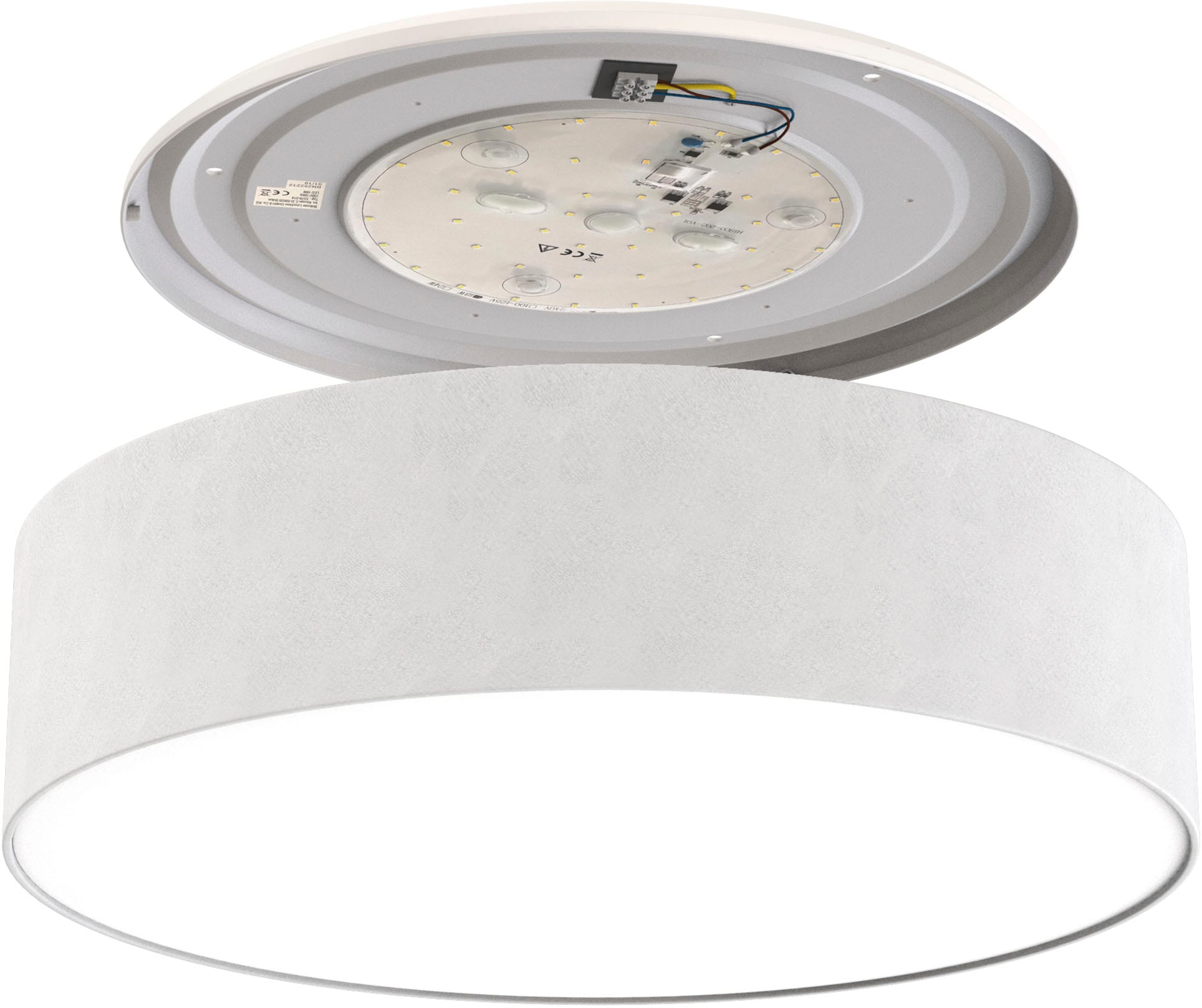 Briloner Leuchten LED Deckenleuchte »Stoff LED Deckenleuchte, weiß, 1xLED-Modul / 18W«