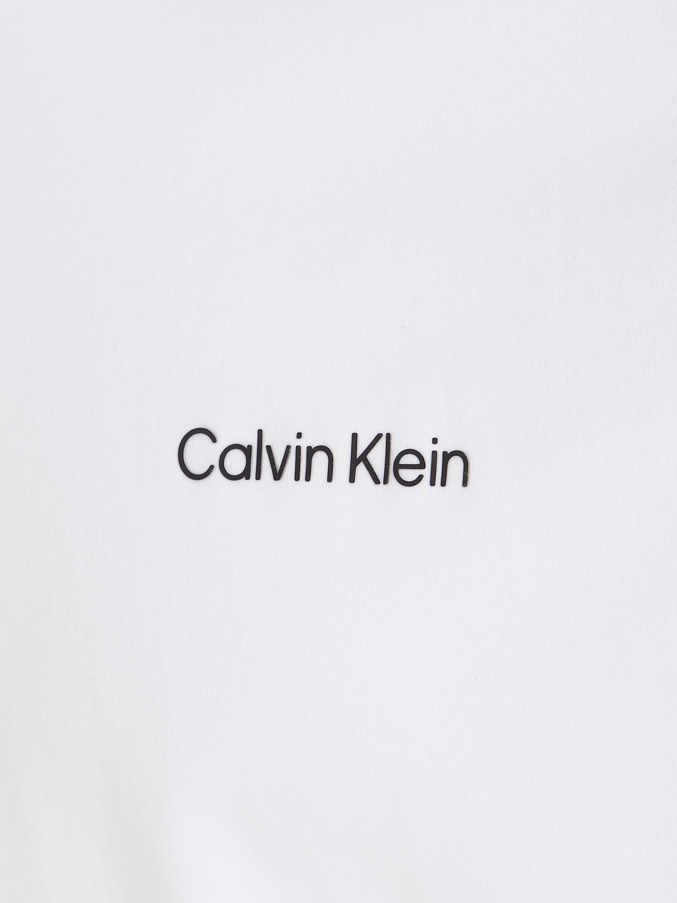 Calvin Klein T-Shirt »Micro Logo«, aus dickem Winterjersey, mit Logoprint