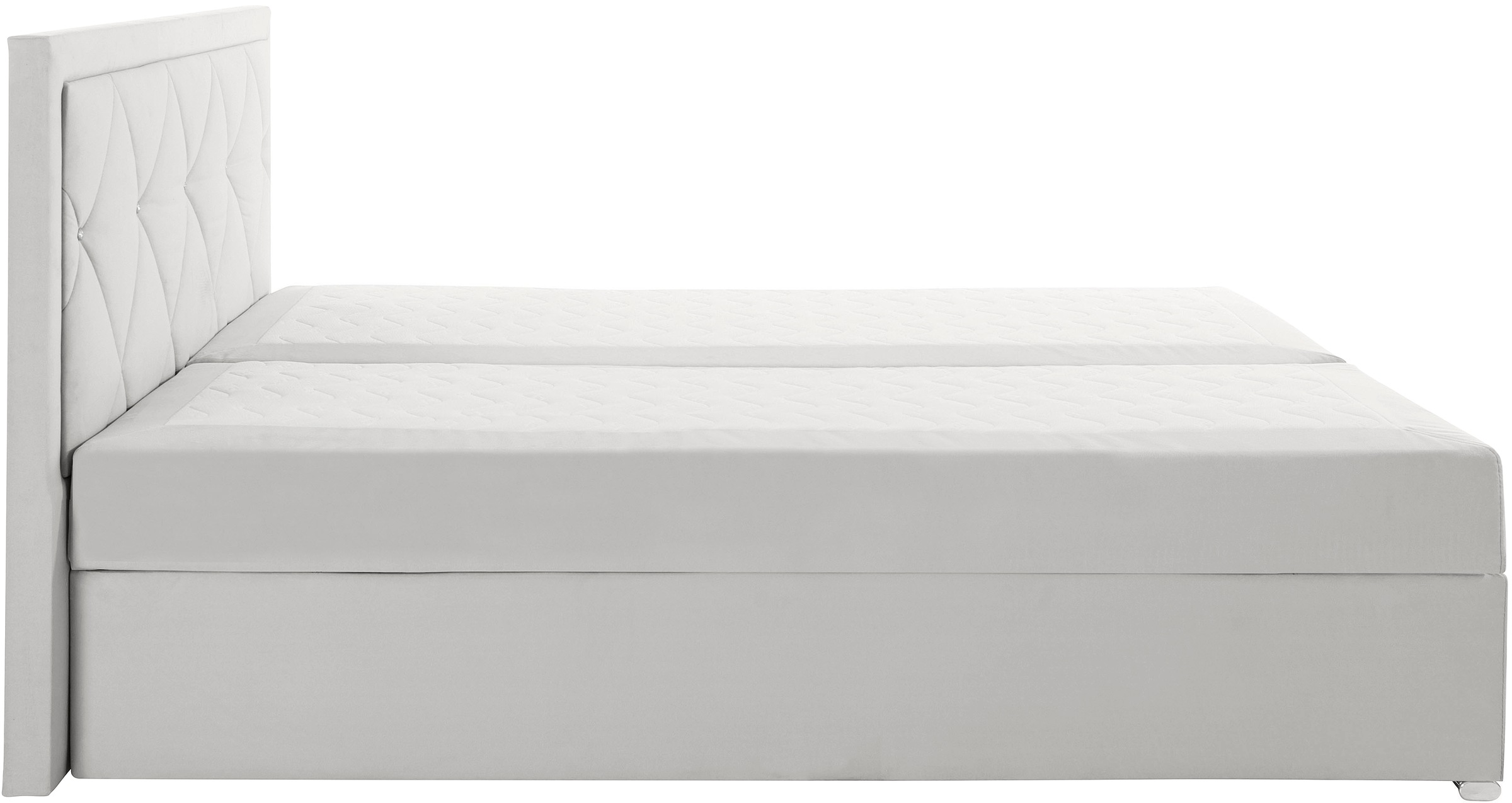Leonique Boxbett »Alfie, Bestseller, wahlweise mit Bettkasten«, mit Straßsteinen im Kopfteil, H2, H3 und H4 wählbar