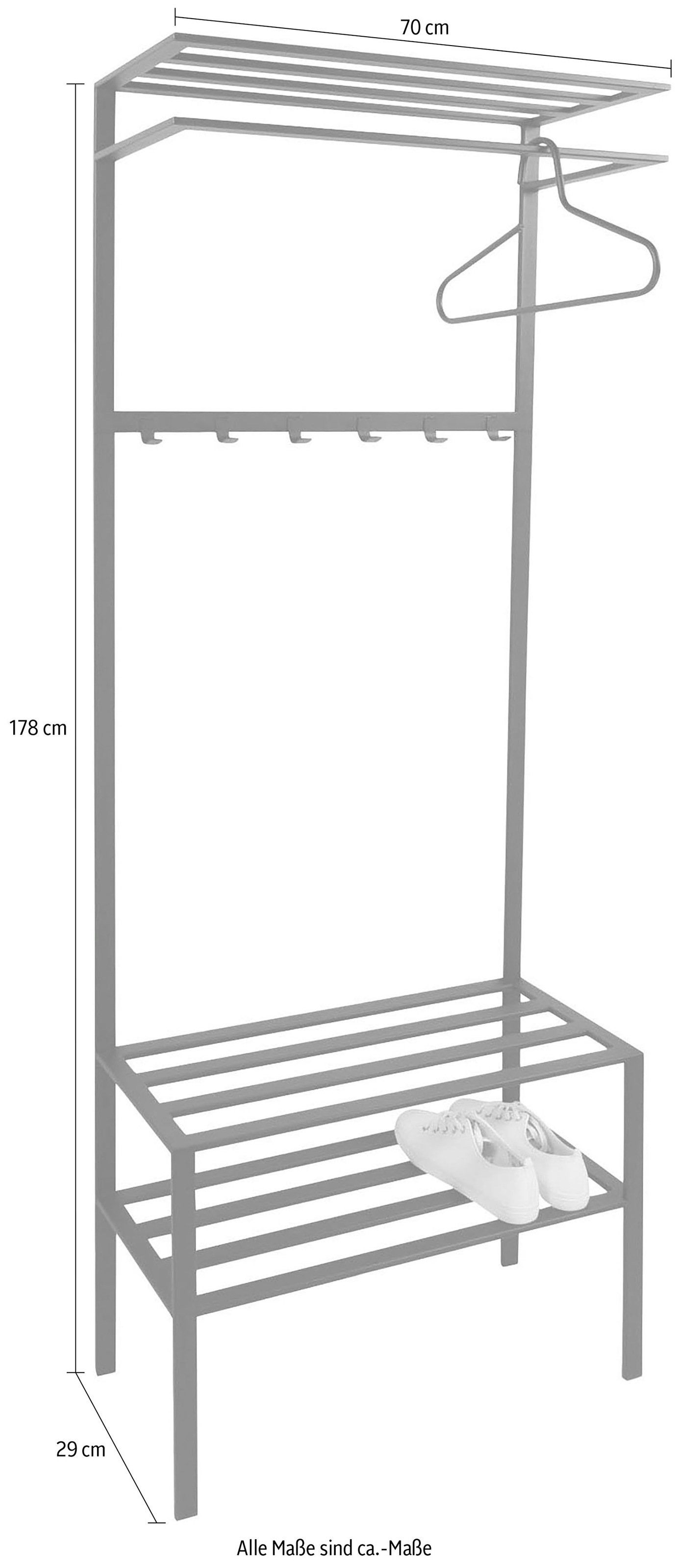 Spinder Design Garderobenständer »Ivar«, Metall, Breite 70 cm