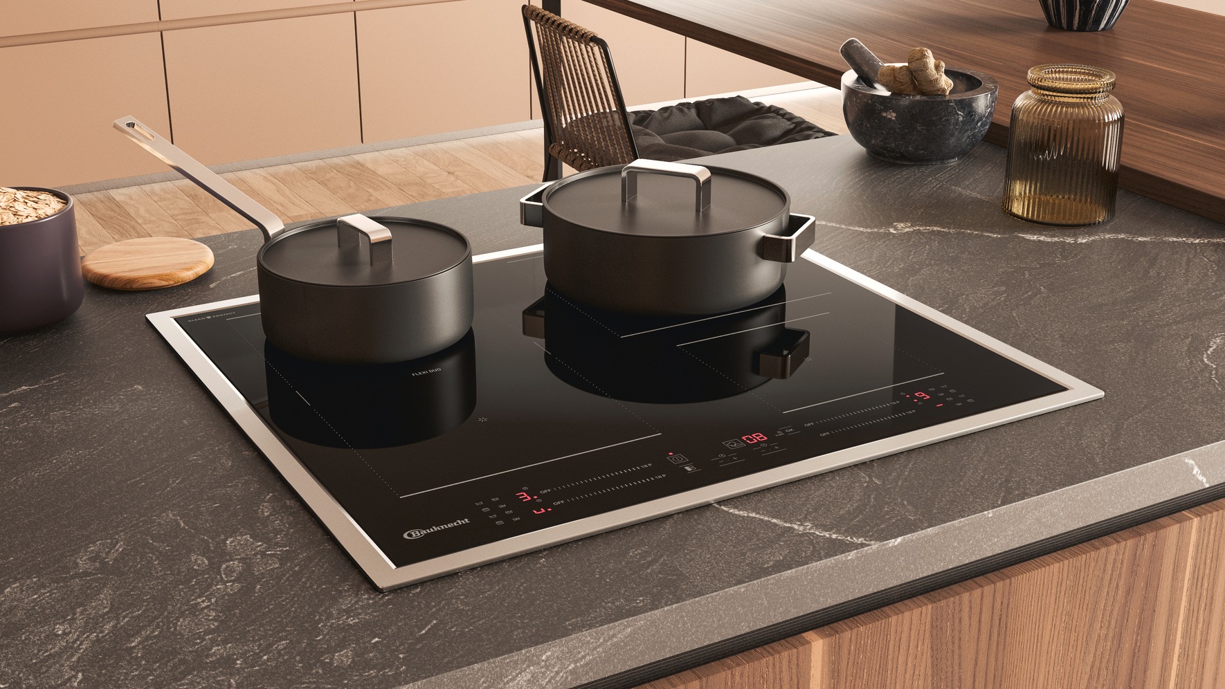 BAUKNECHT Backofen-Set »BAKO 940 Airfry Flex« mit Teilauszug Set, 2 Stk. tlg. AirFry-Funktion – die gesündere Alternative zur Fritteuse