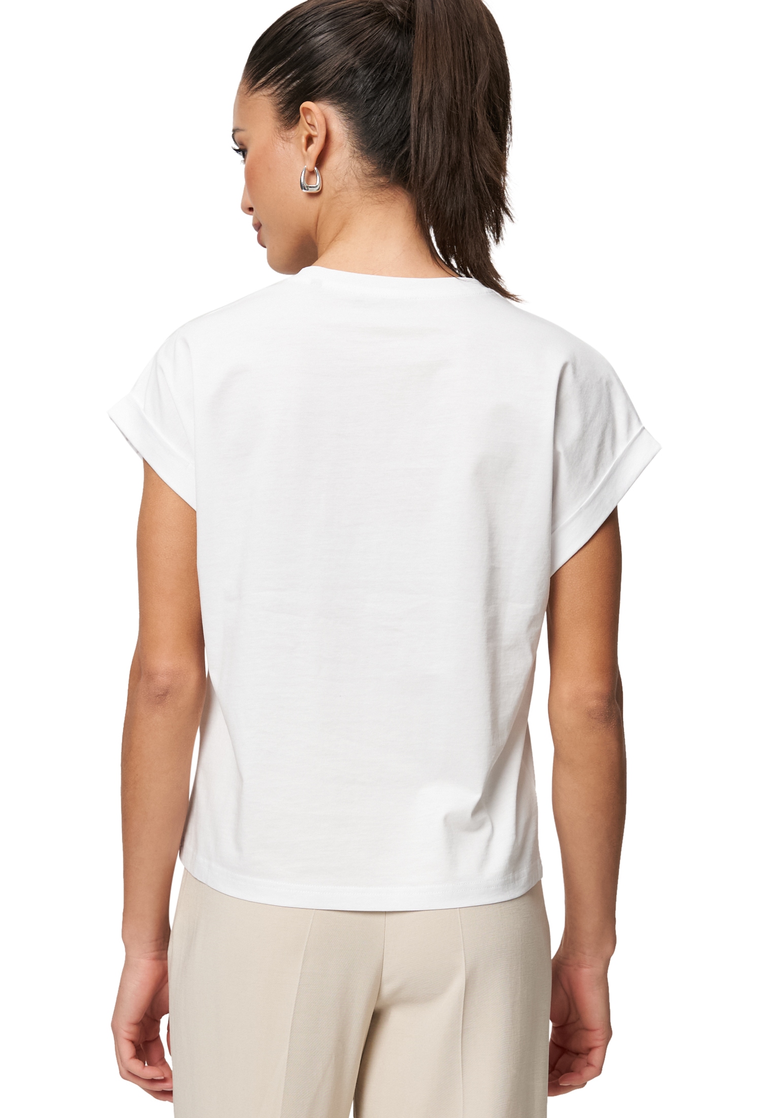 Zero Kurzarmshirt »Oversized-Shirt mit Perlen«