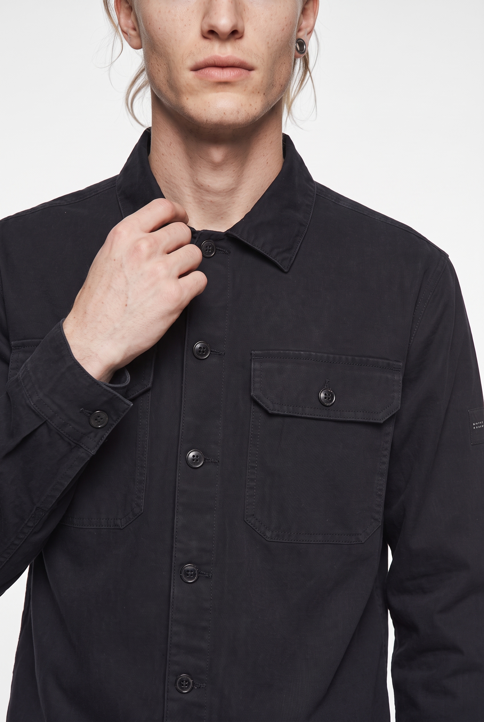 Jack & Jones Langarmhemd »JCOFUSION CLASSIC BADGE OVERSHIRT LN« Overshirt aus Baumwolle, relaxed fit