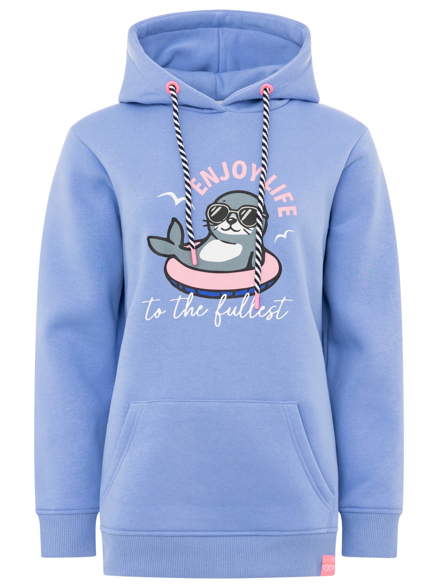 Zwillingsherz Hoodie »"Seepferdchen Cowbody"«, mit Stickerei, Kapuze, Fronttasche
