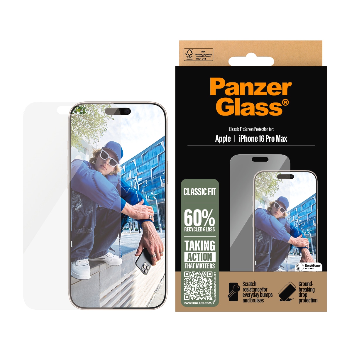 Displayschutzglas »Classic Fit Screen Protection«, für Apple iPhone 16 Pro Max,...