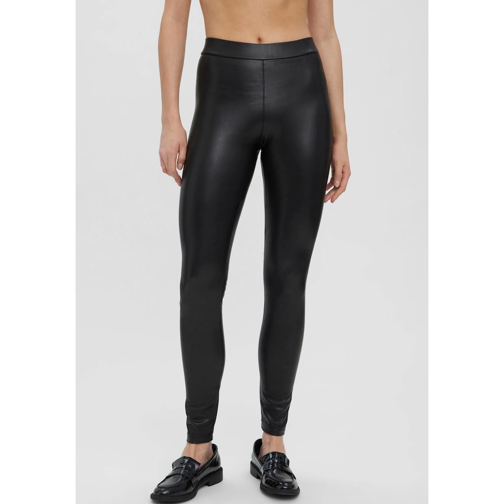 Vero Moda Lederimitathose »VMGANA MR PL LEGGING«