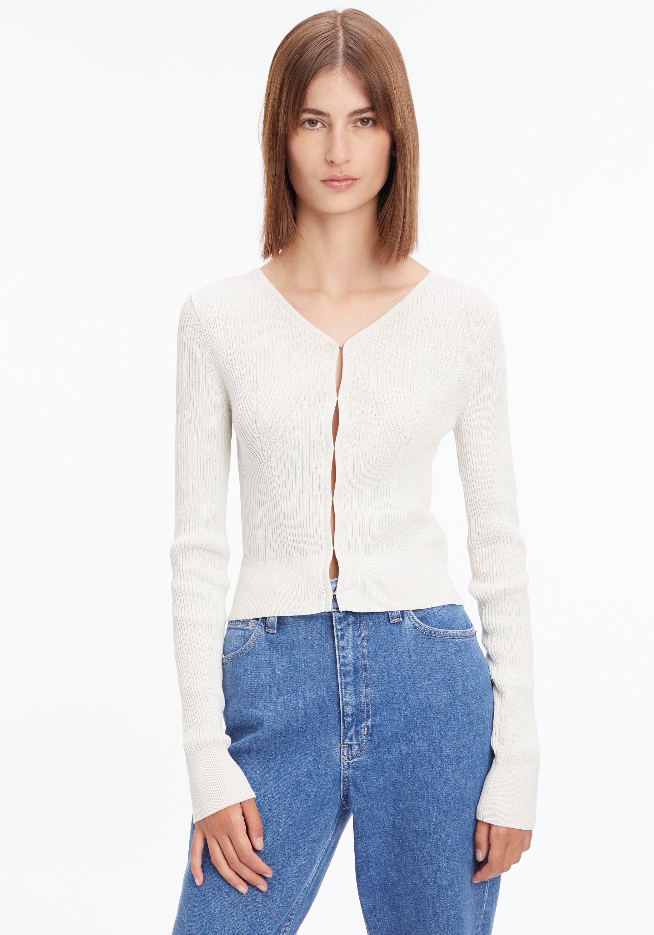 Calvin Klein Strickpullover, mit Hakenverschluss