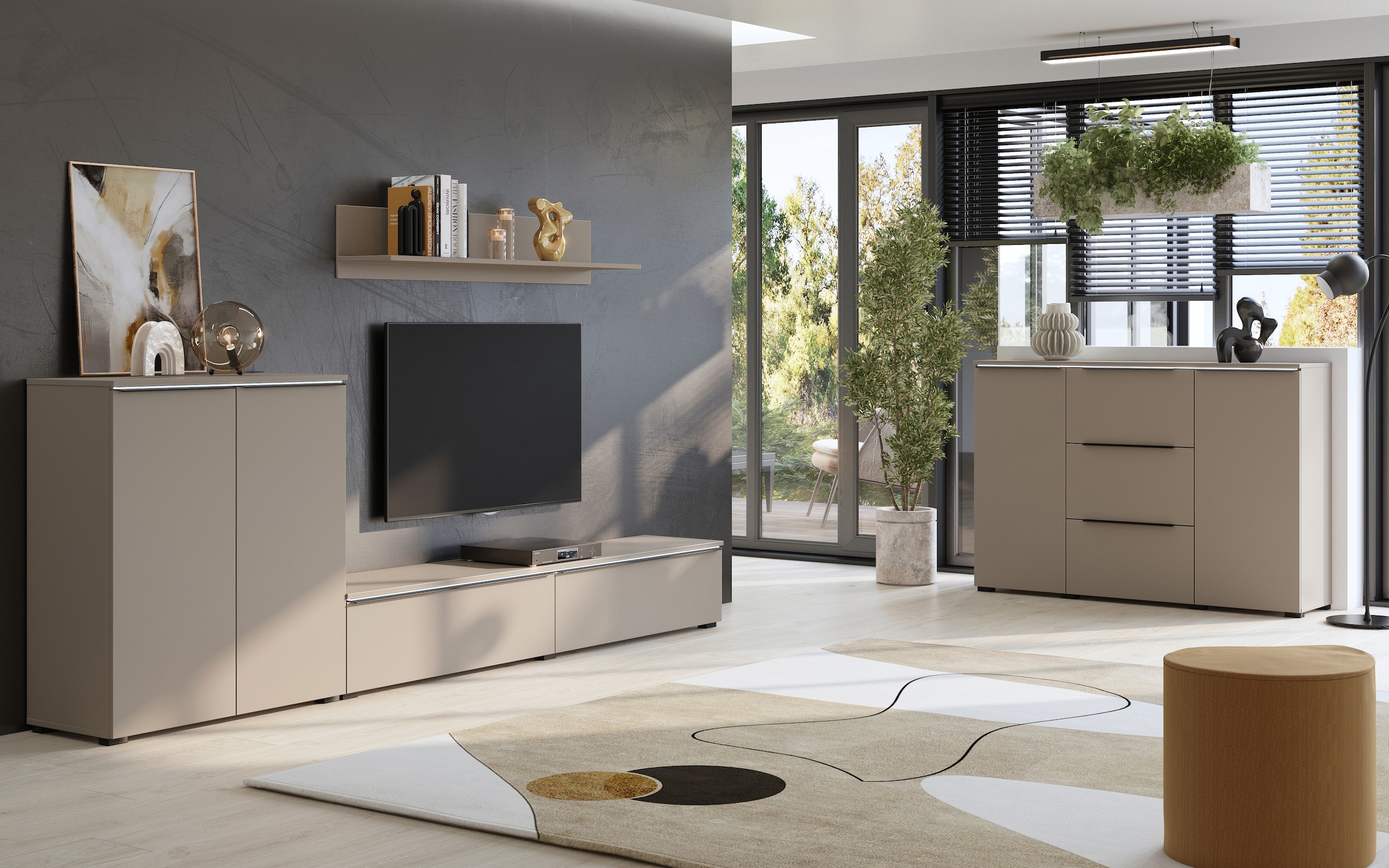 INOSIGN Sideboard »Tana, Breite 132 cm, moderne Kommode 3 SK,2 Trg«, Schubladenschrank,Anrichte mit viel Stauraum, Einlegeböden verstellbar