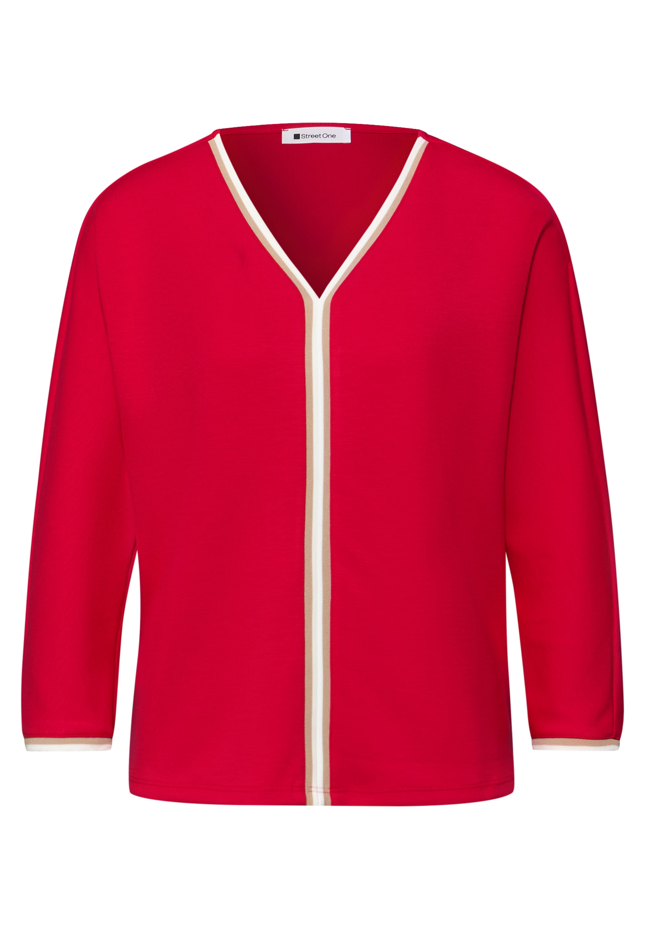STREET ONE Langarmshirt mit Kontrast-Details