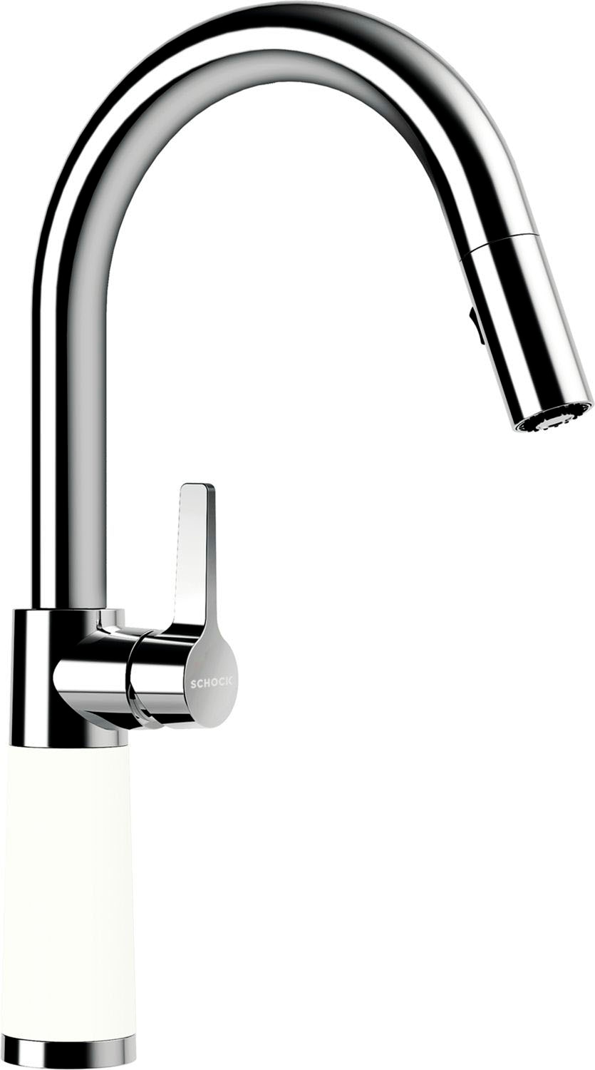 Schock Küchenarmatur "SC-520 SB" ausziehbar, Strahl-Brause, Rückflussverhinderer, Schwenkbereich 120