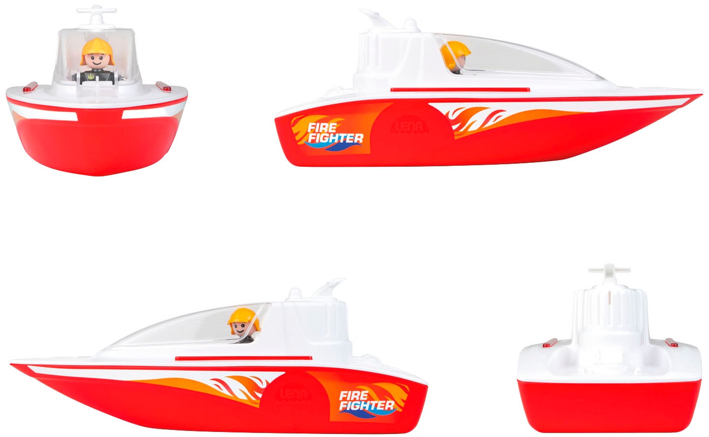 Lena® Spielzeug-Boot »Boazz Feuerwehrboot, ohne Pumpe« inklusive Spielfigur; Made in Europe