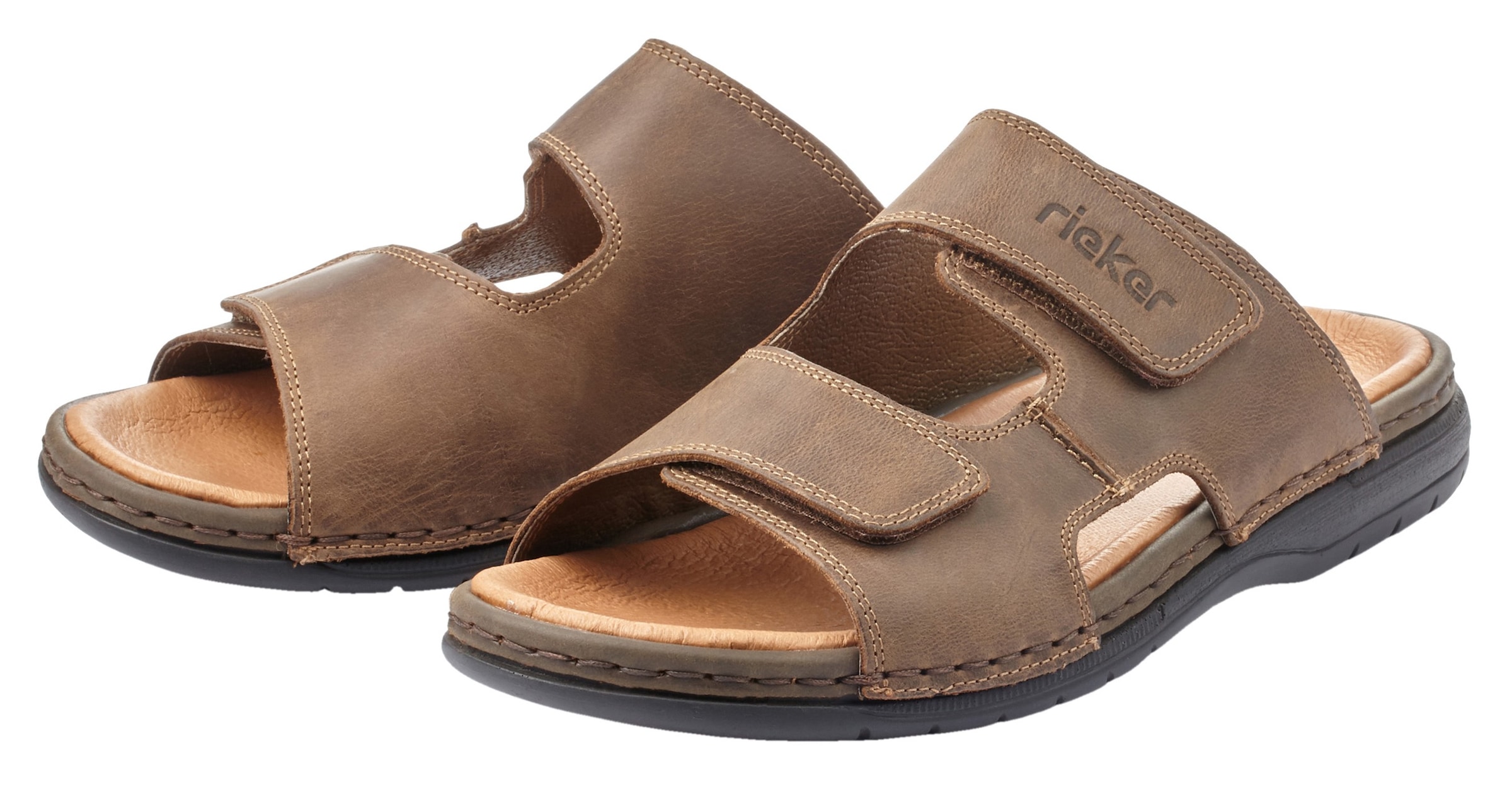Rieker Pantolette  , Sommerschuh, Strandschuh, Hausschuh mit weicher Innensohle