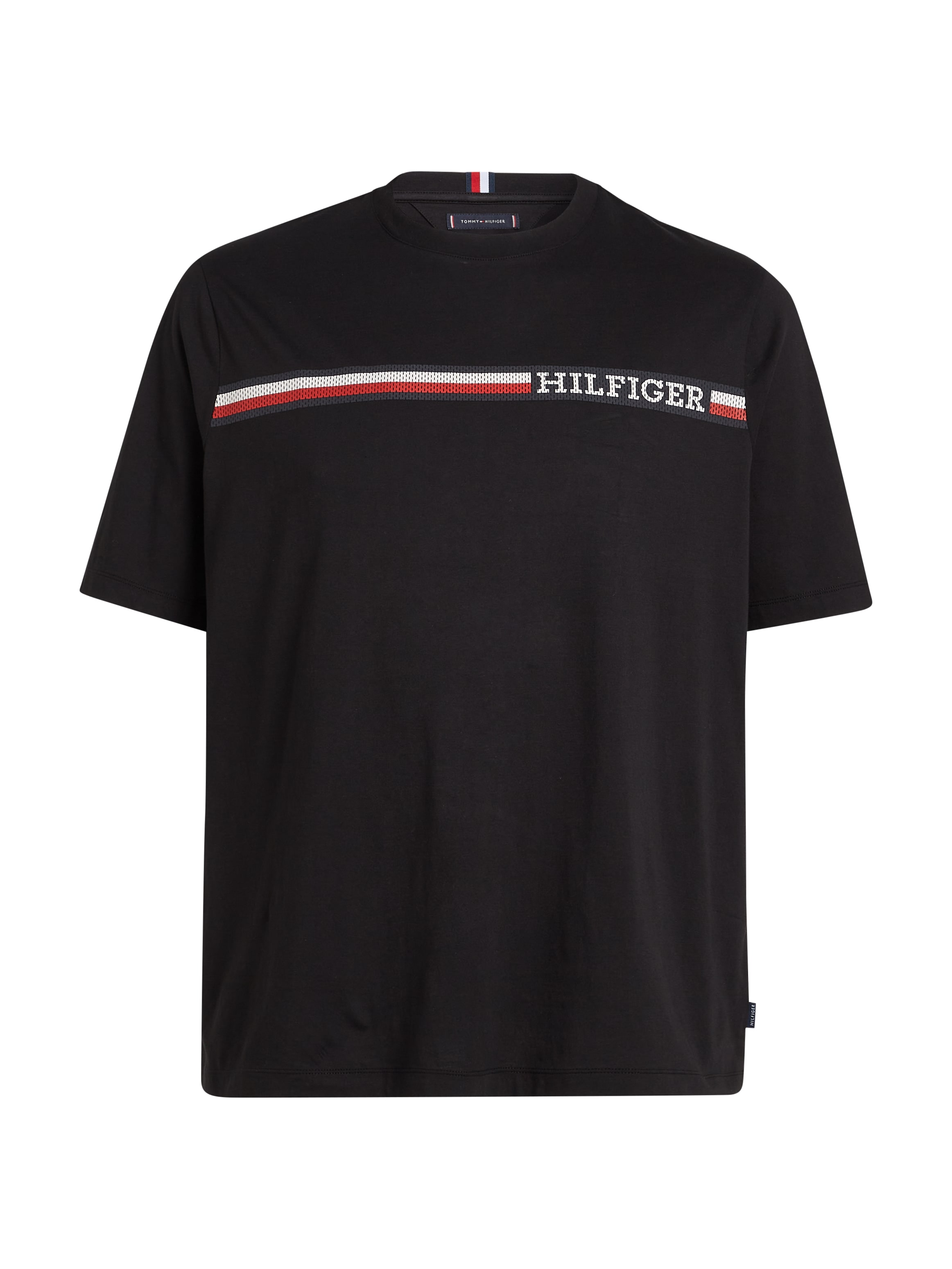 Tommy Hilfiger Big & Tall T-Shirt »BT-CHEST STRIPE TEE-B«, Große Größen mit Logostickerei