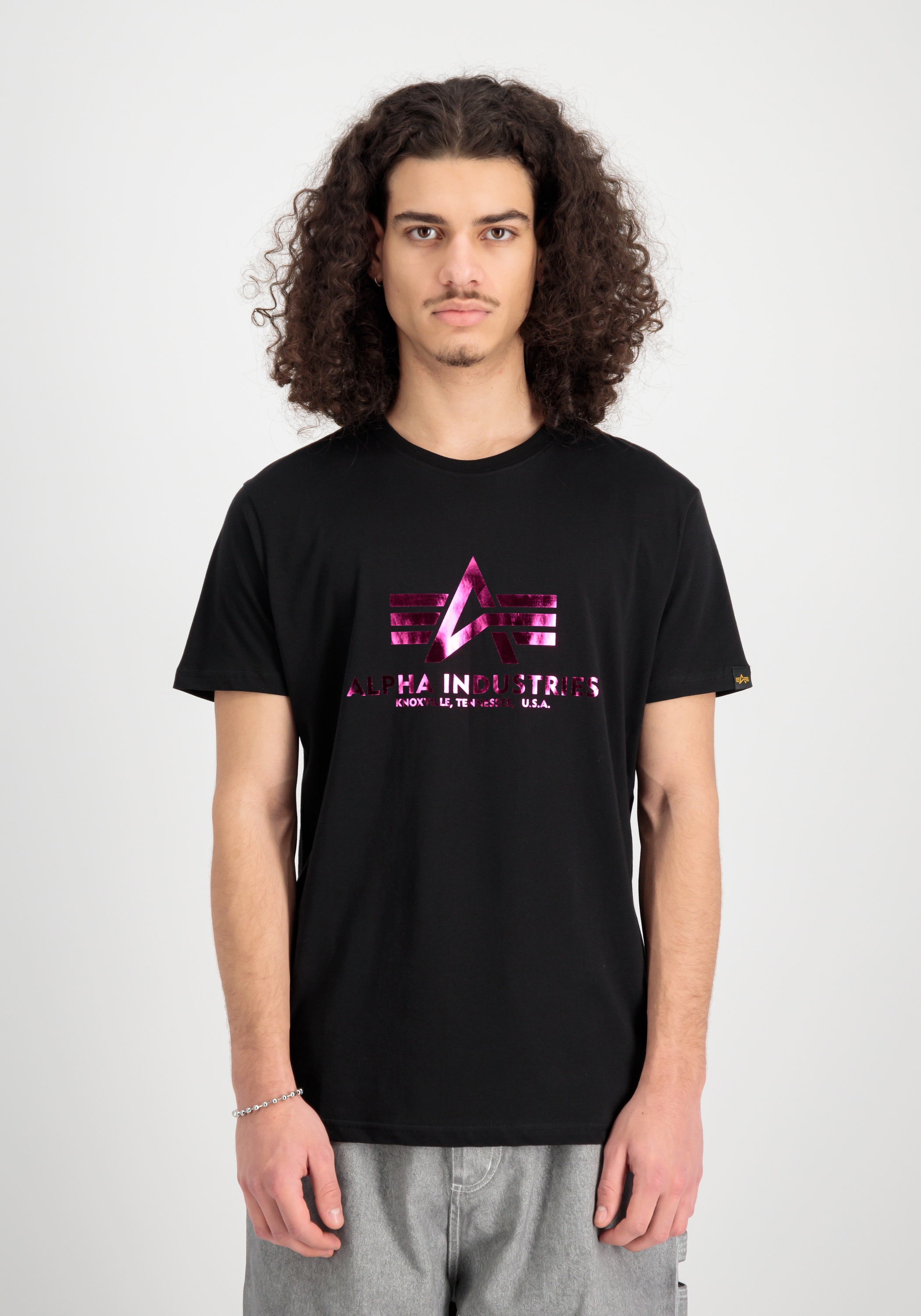 Alpha Industries T-Shirt »Alpha Industries Men - T-Shirts Basic T-Shirt BL Foil Print«