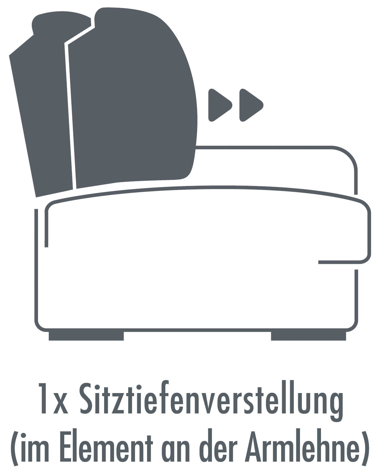 Die PlanBar Ecksofa »ZE-EM24139, L-Form, B: 310 cm« SoftSitz-Kaltschaumpolsterung, 1 o. 3 Sitztiefenverstellungen wählbar
