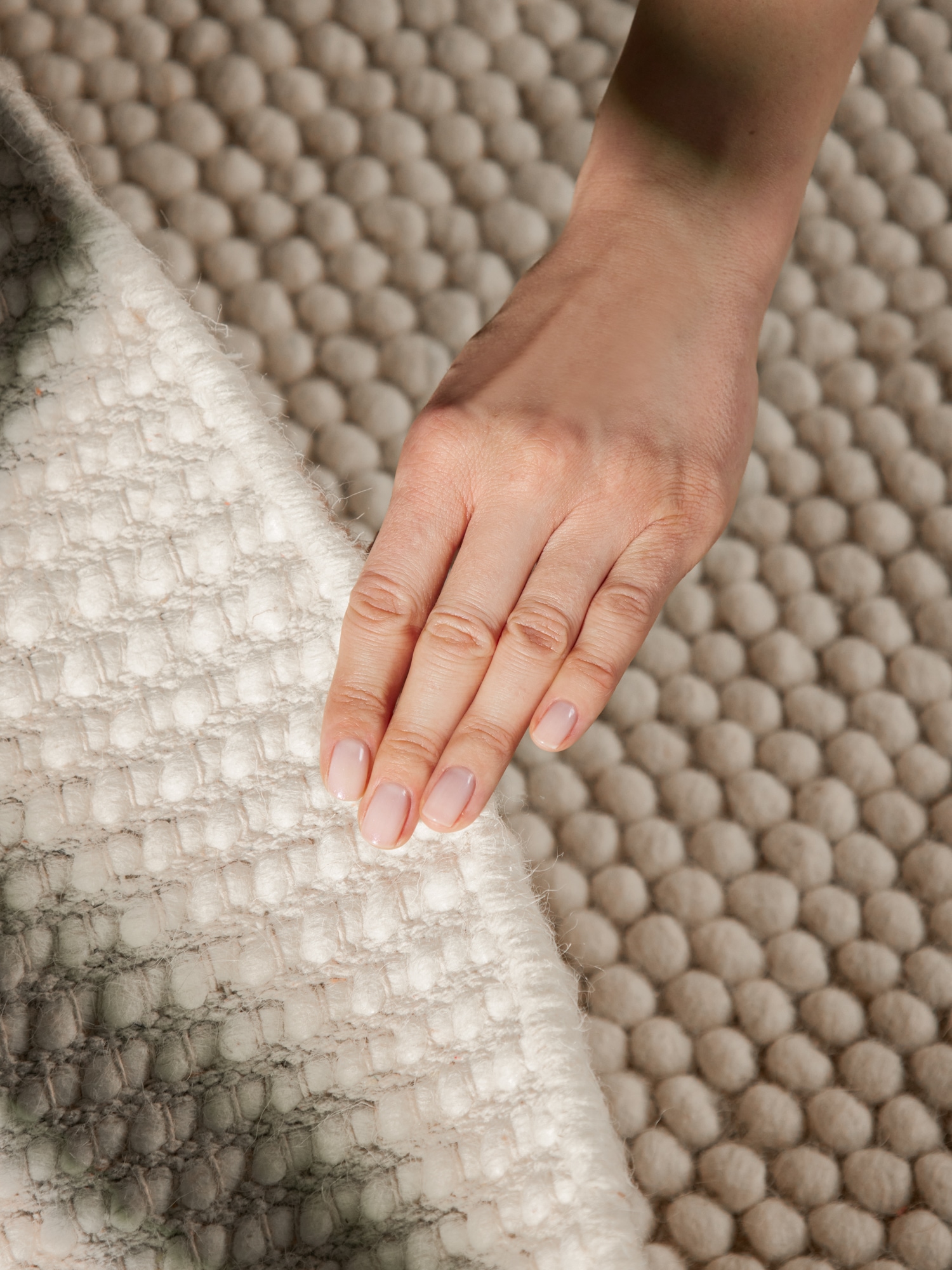 Ted Baker Wollteppich »Diana« rund 16 mm Höhe Wolle, Natur, Handgemacht, Wohnzimmer, Esszimmer, Schlafzimmer, Skandi