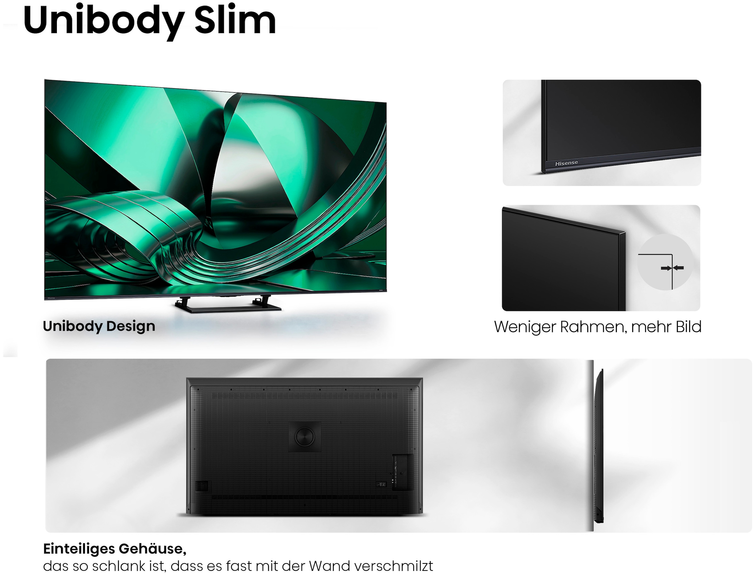 Hisense QLED-Fernseher »75U7DSE« 189 cm/75 ″ Smart-TV