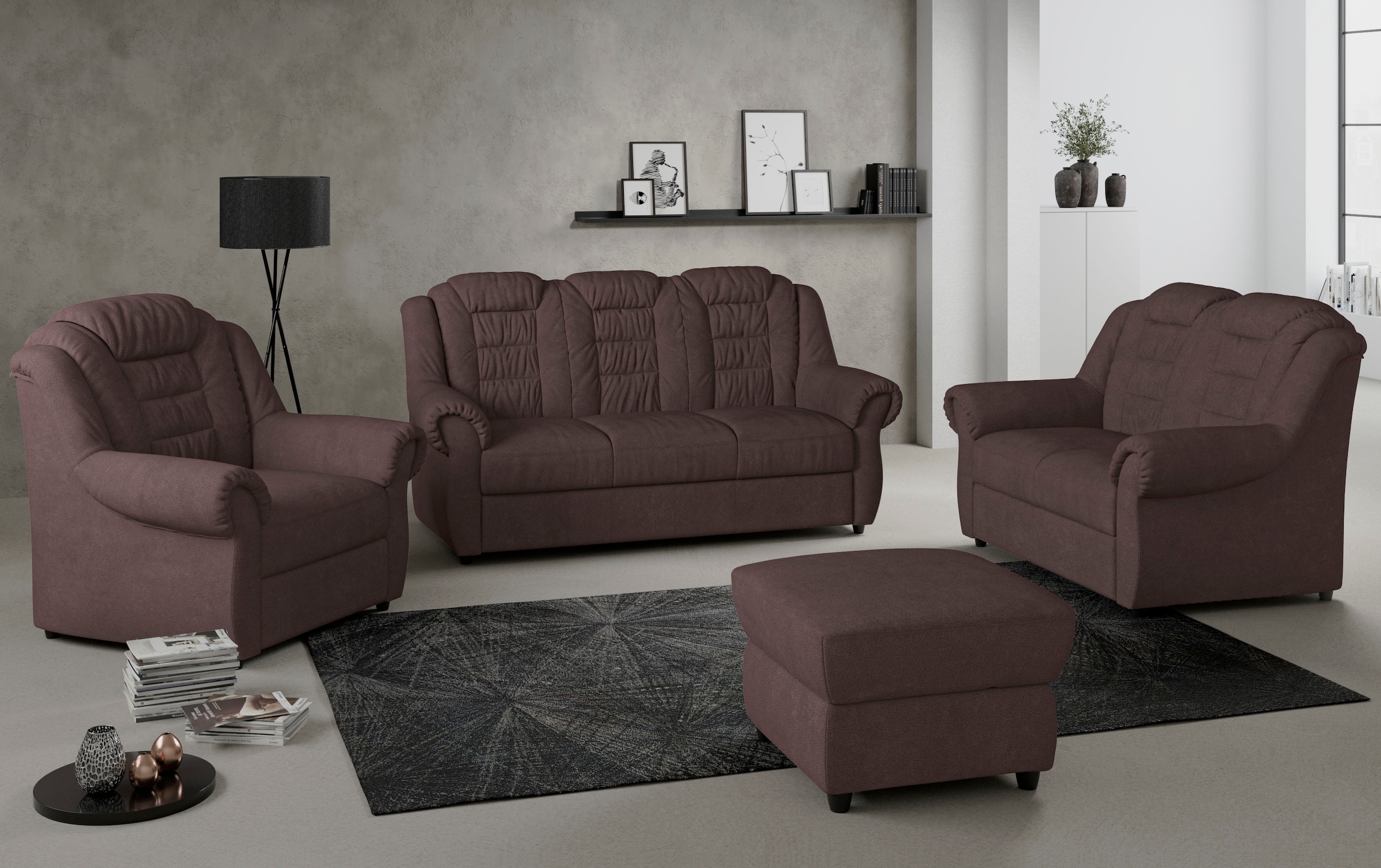 Home affaire 3-Sitzer »Boston«, Sofa mit hoher Rückenlehne