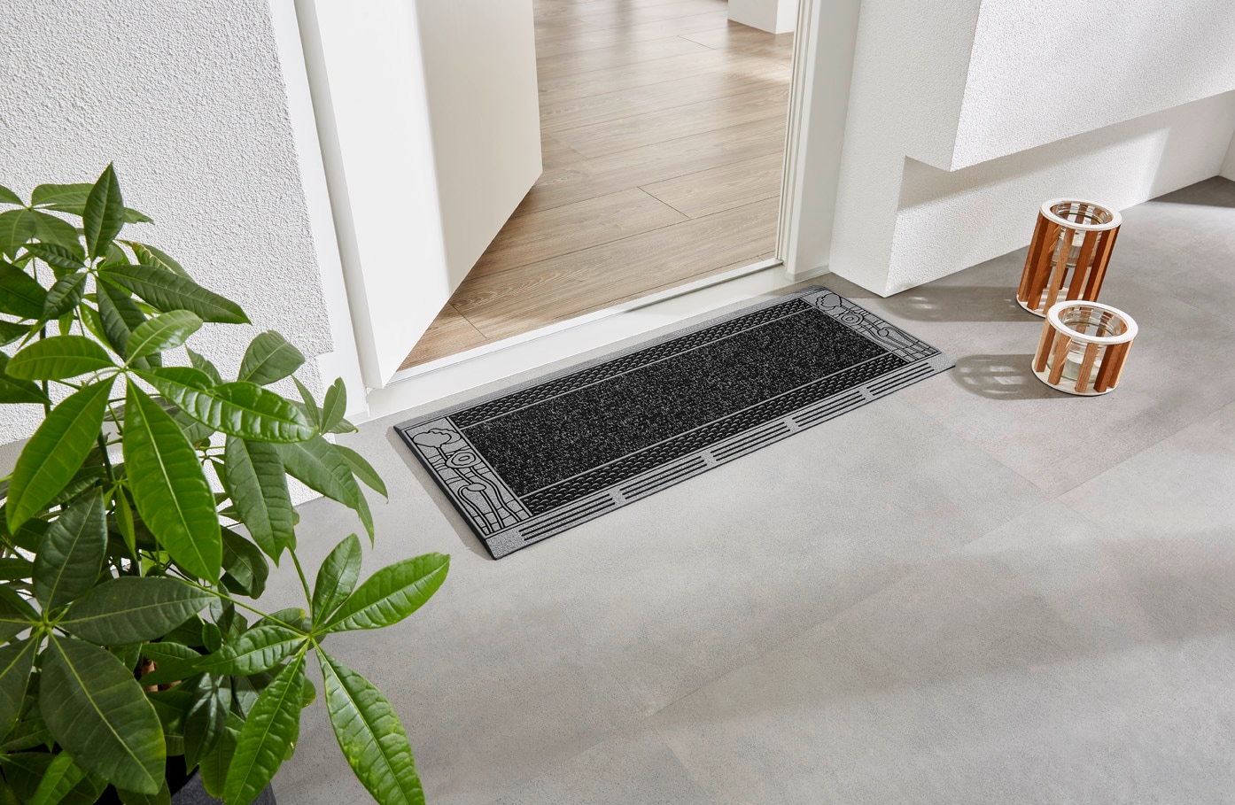 Home2Fashion Fußmatte »CenterClean XL«, rechteckig, 10 mm Höhe, schmale Schmutzfangmatte, strapazierfähig, In- und Outdoor geeignet