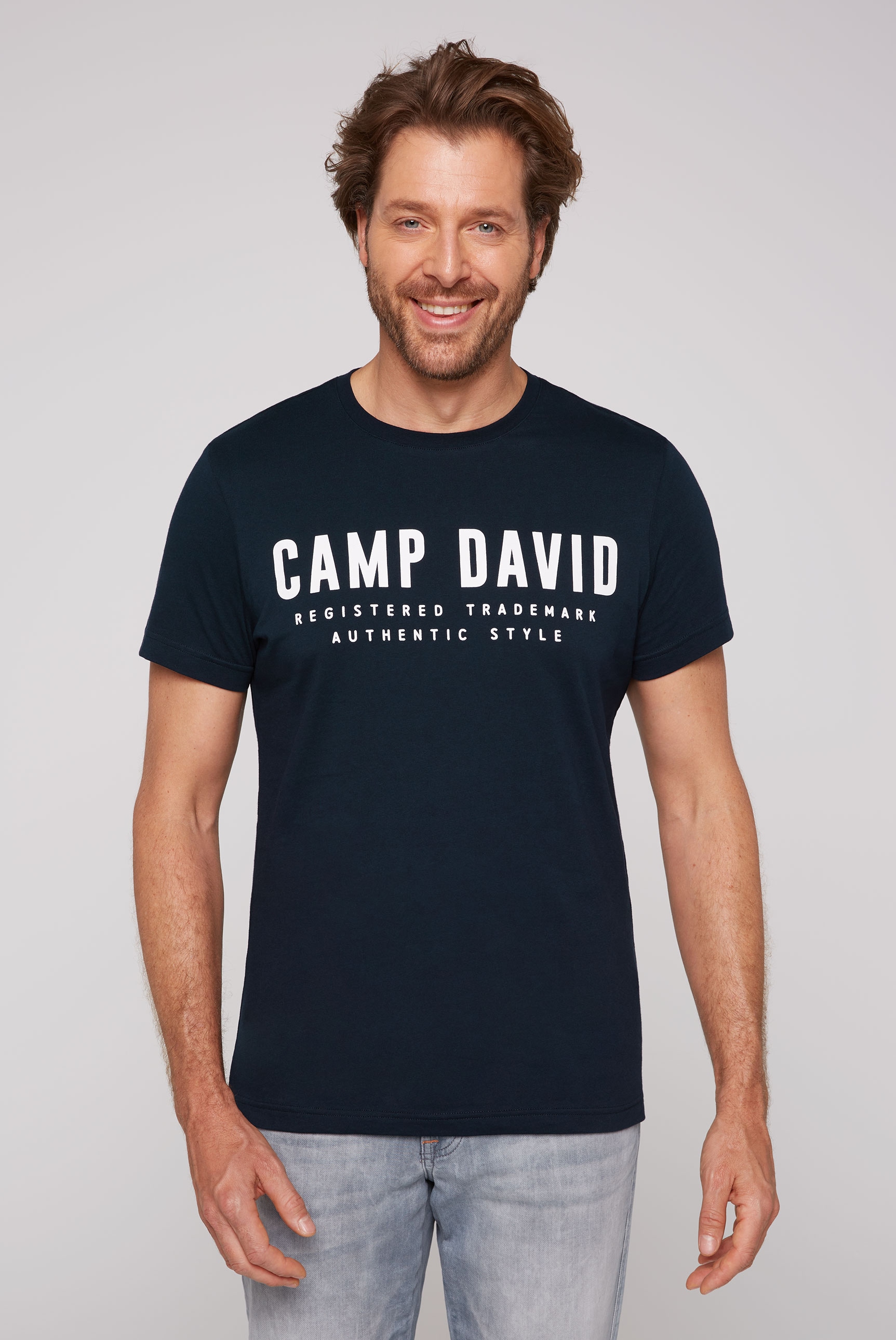 CAMP DAVID T-Shirt, mit Logo Print auf der Vorderseite