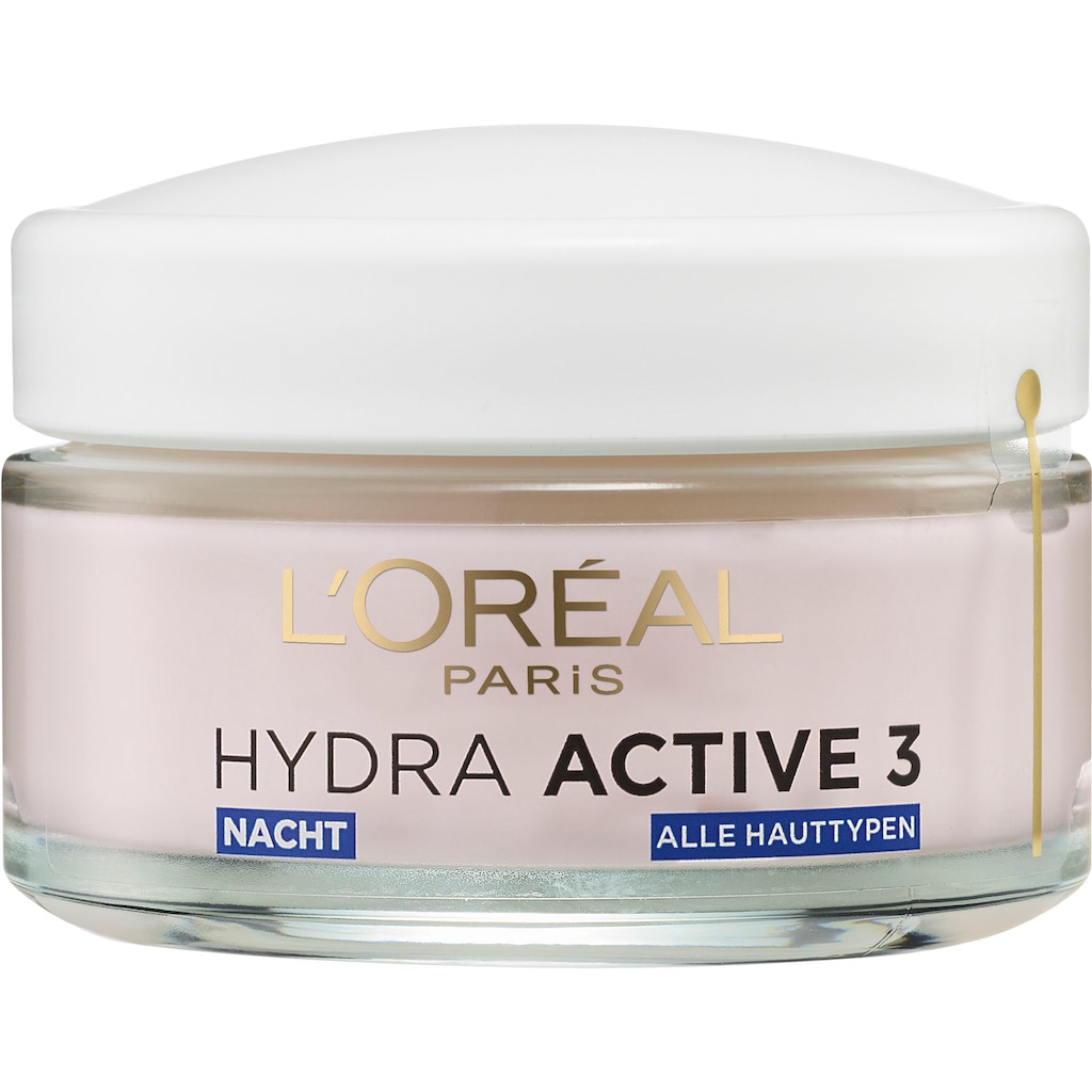 L'ORÉAL PARIS Nachtcreme »Hydra Active 3 Nacht«, Mit Aktiv-Stoffen