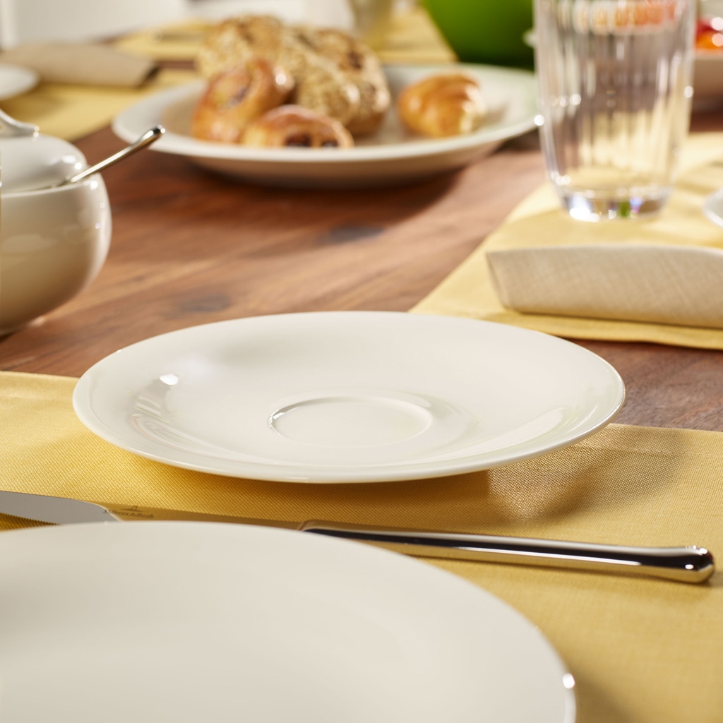 Villeroy & Boch Tasse »Cappuccinotassen mit Untertassen New Cottage Basic 290 ml 6er Set weiß«