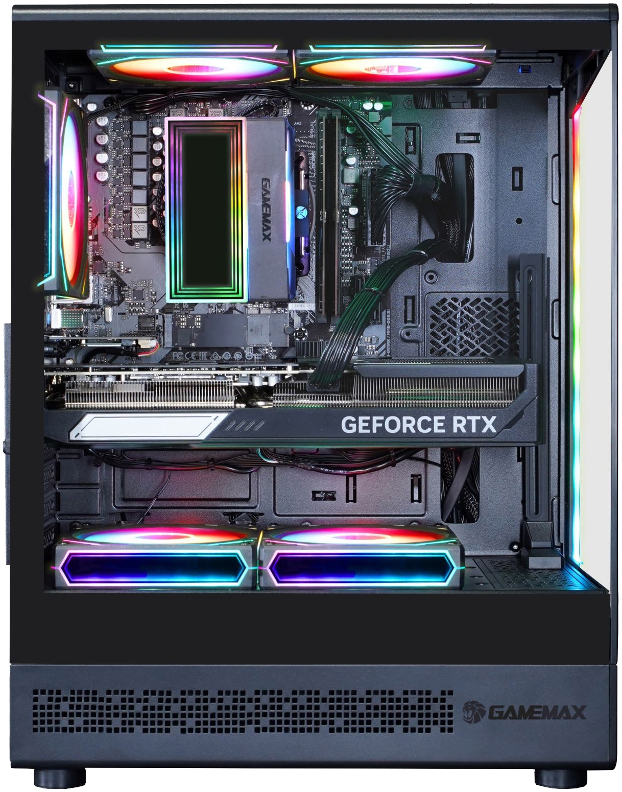 GAMEMAX Gaming-PC-Komplettsystem »GigaDeal VISTA COC AB 2789 Ryzen 5 7500F 16GB DDR5 1TB SSD RTX 5060Ti« 32 ″ AMD Ryzen 5 GeForce RTX™ 5060 Ti 16 GB RAM 1.000 GB SSD Windows 11, DDR5 RAM + Gigabyte GS32QCA LED-Monitor Curved, 80 cm 32"