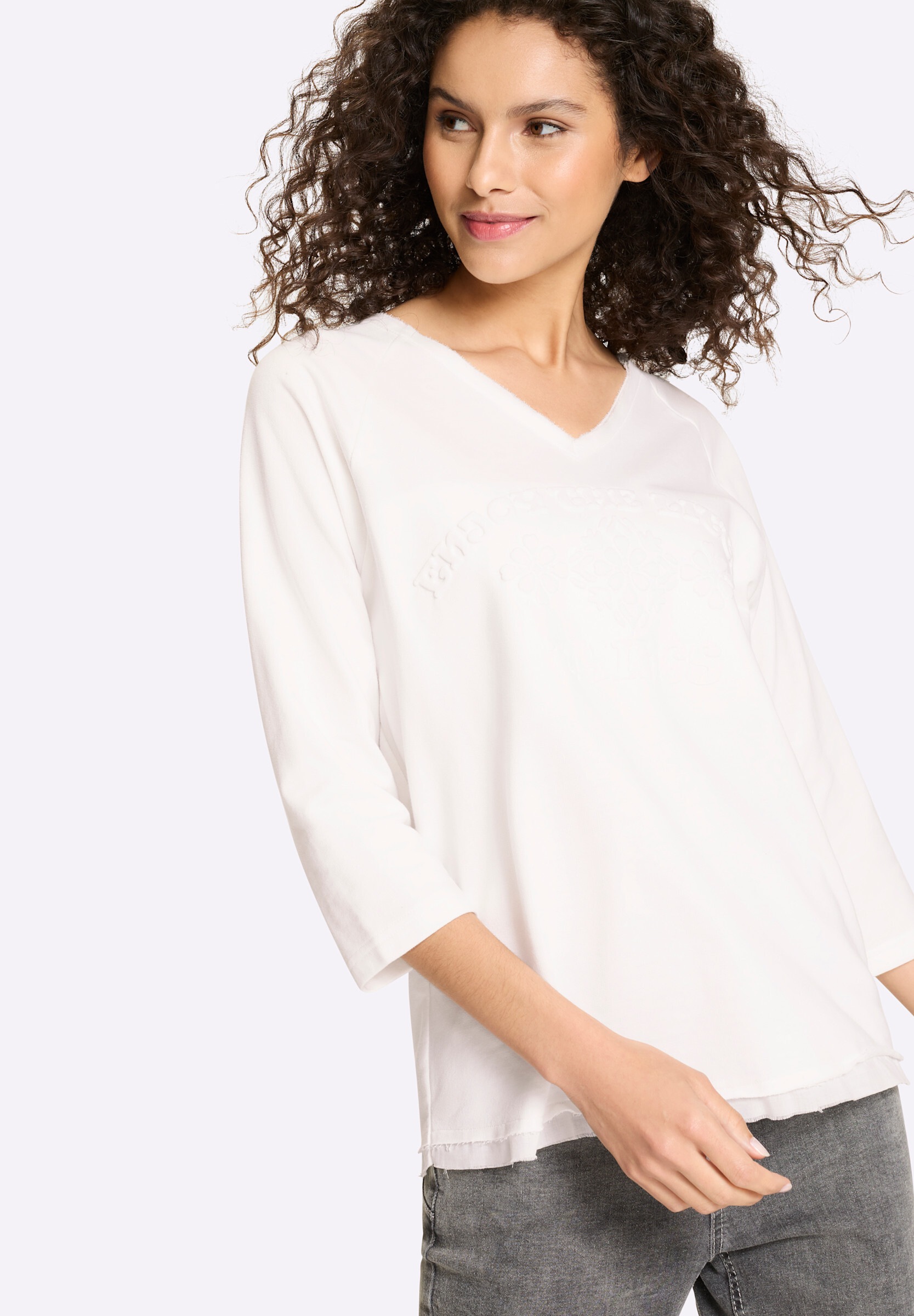 heine Sweatshirt »Sweatshirt Sweatshirt mit 3D-Prägung«
