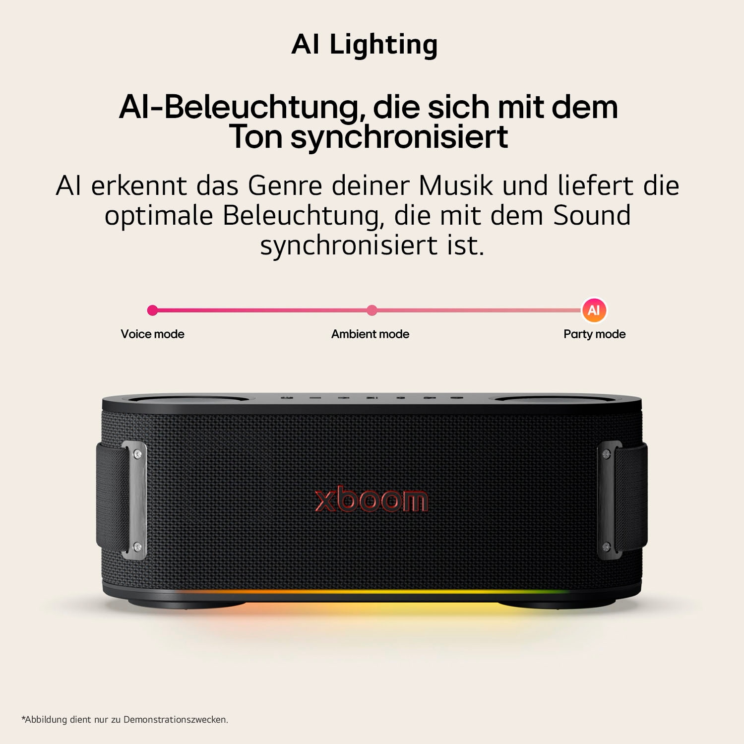 LG Bluetooth-Speaker »xboom BOUNCE« 2.1 (Bluetooth Apple Siri | Beleuchtungseffekte | EQ Modi | Extra Bass | Google Assistant | Lautstärkeanpassung | Multipoint Anbindung | Wireless Party Connect 40 W)