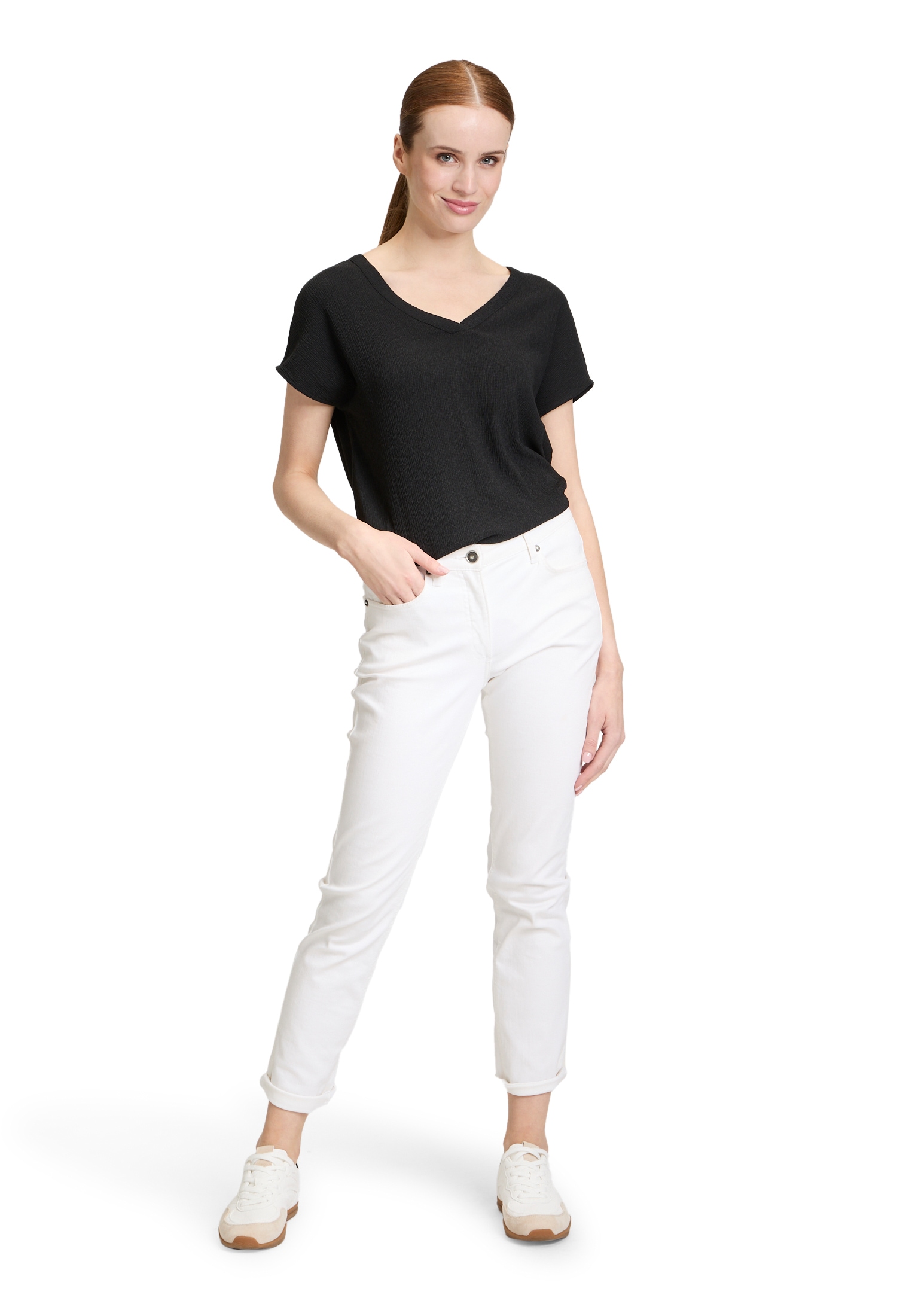 Betty Barclay Kurzarmshirt »Basic Shirt mit V-Ausschnitt«