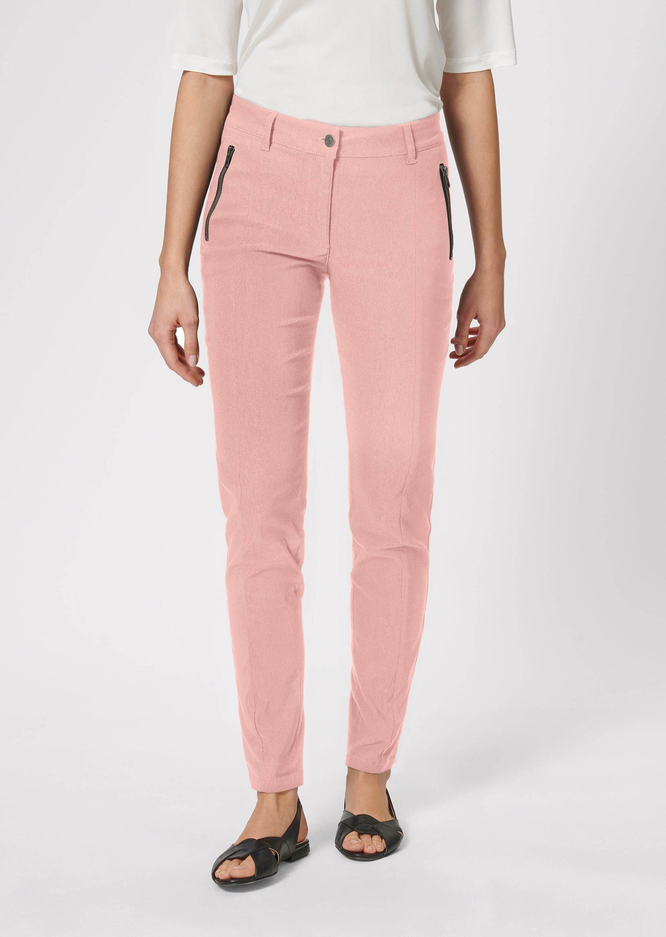 MADELEINE Stoffhose »Hose Schmale Skinny-Hose, Zippertaschen«