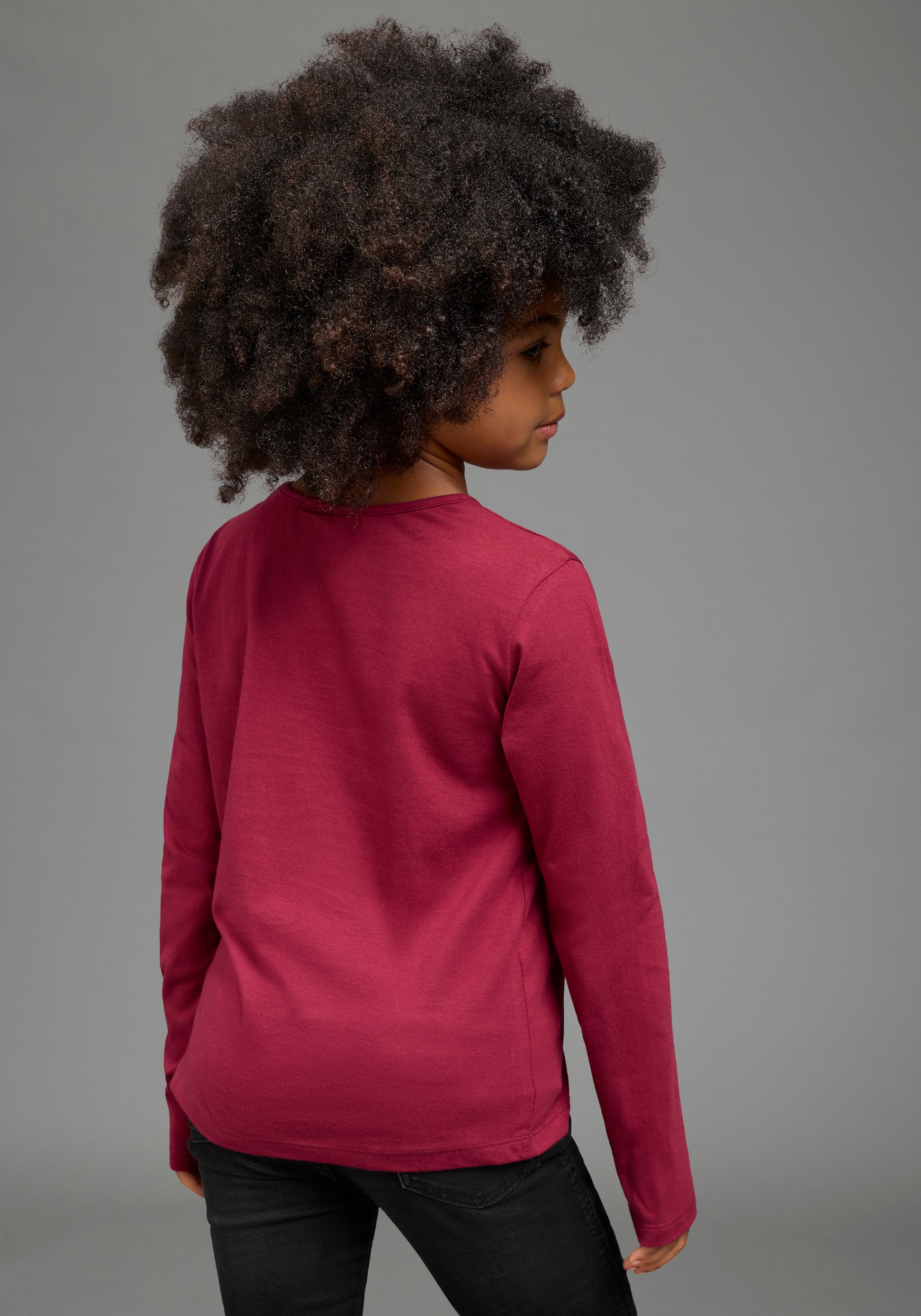 KIDSWORLD Langarmshirt »VIANA Shirt, Disney« Langarm, hüftlange Basic-Passform, bedruckte Optik
