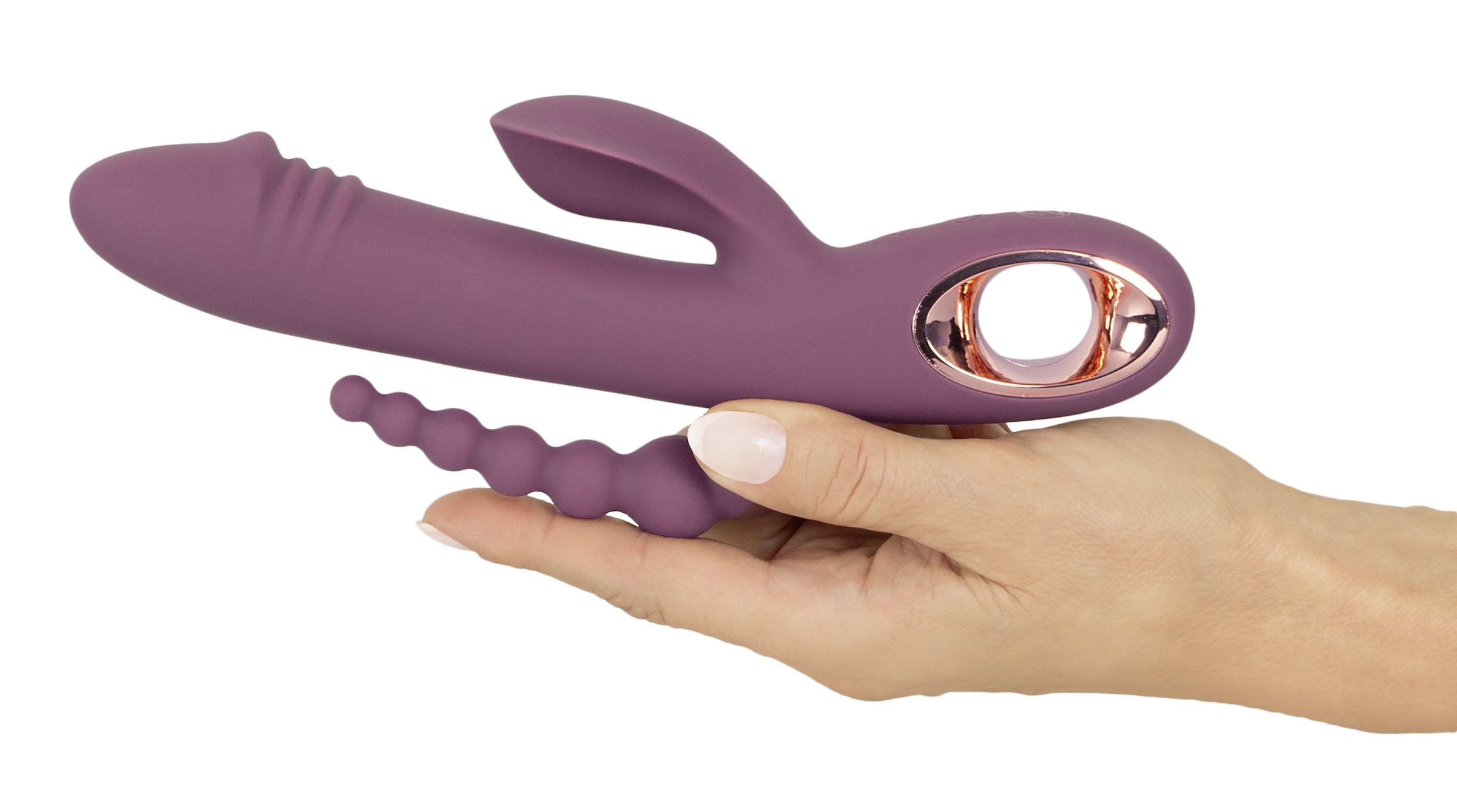 You2Toys Vibrator »Rabbitvibrator Slim Triple Plum«