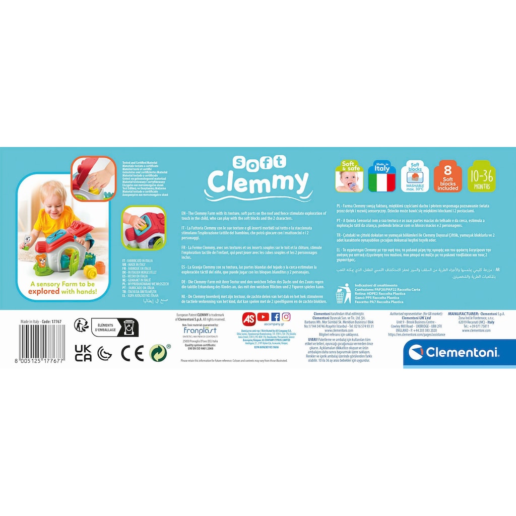 Clementoni® Spielbausteine »Clemmy Soft, Sensorische Farm«