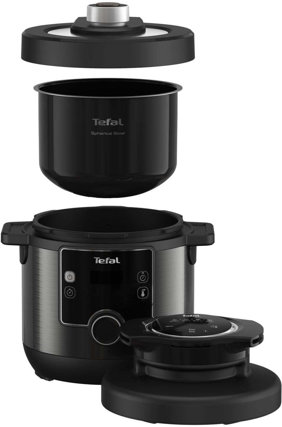 Tefal Multikocher »Turbo Cuisine & Fry inkl. Extra-Crisp-Deckel, 1-Knopf-Bedienung«, Schnellkochtopf/ Heißluftfritteuse, 15 automatische Programme, CY7788