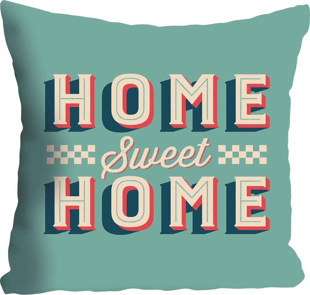 queence Dekokissen »Home sweet Home«, mit online Stück Schriftzug, Kissenhülle kaufen 1 ohne Füllung