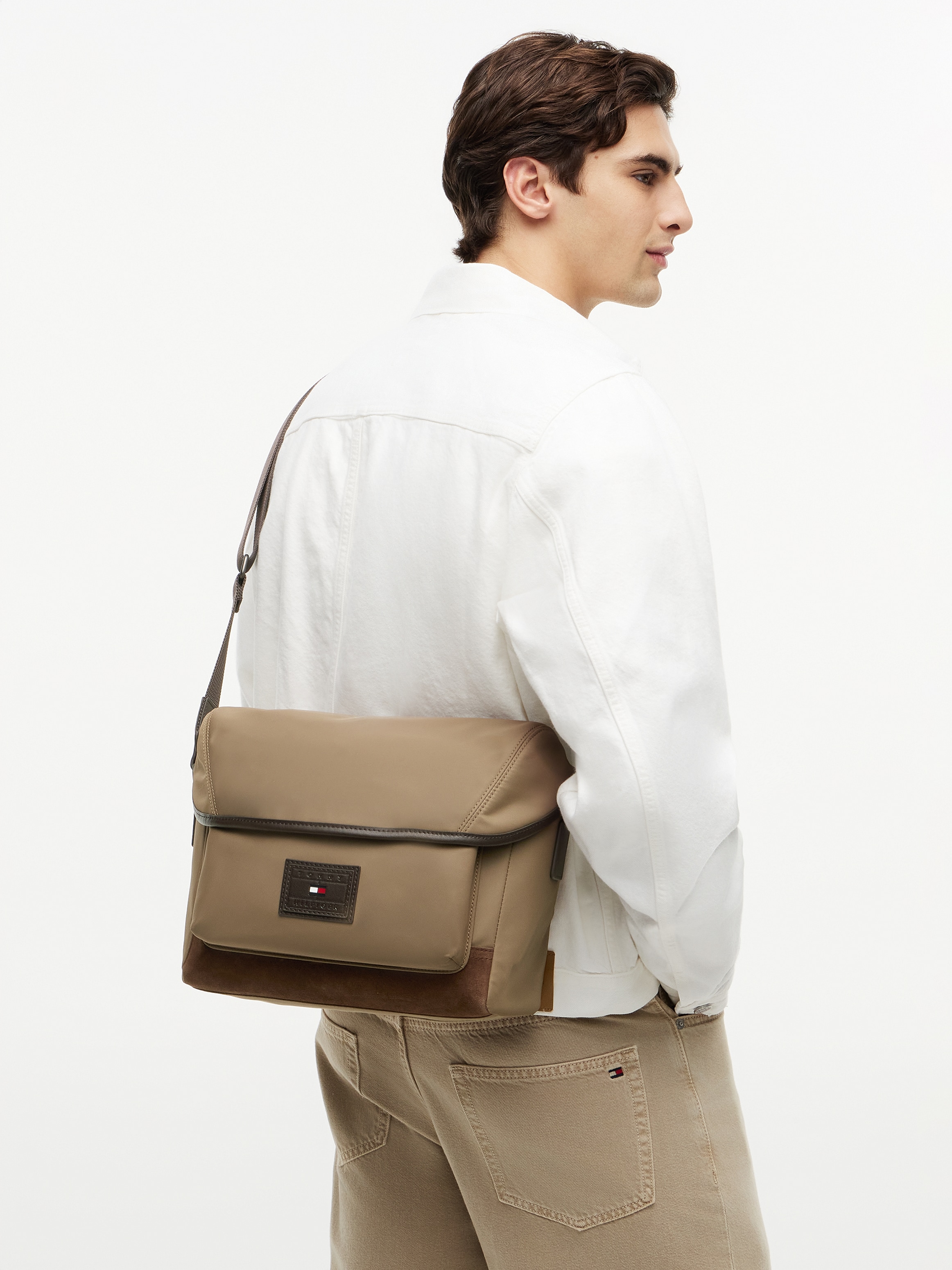 Tommy Hilfiger Umhängetasche »TH HERITAGE SATCHEL« Herren Schultertasche mit viel Stauraum
