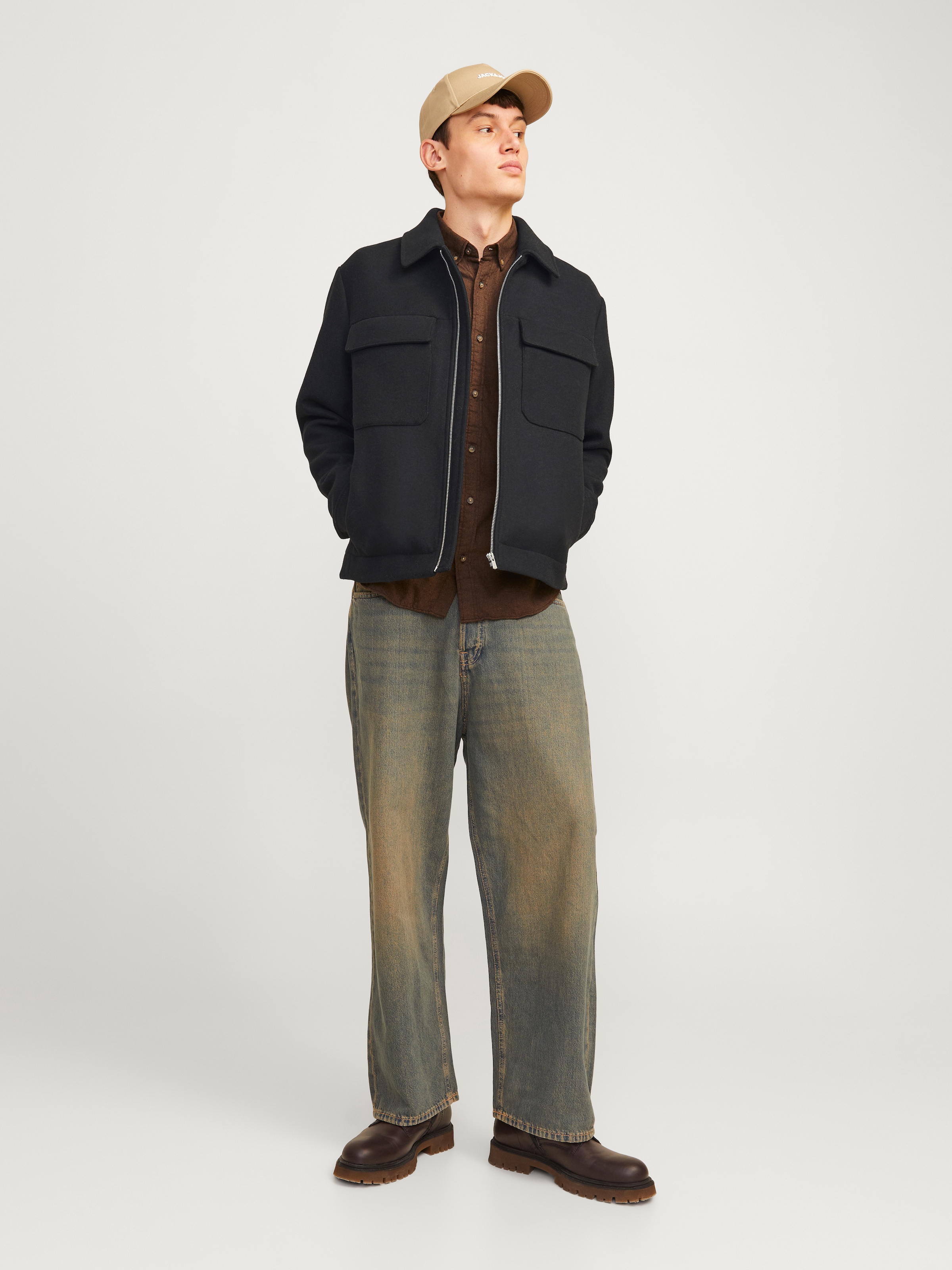 Jack & Jones Wolljacke »JPRCCRUSSEL WOOL BLEND JACKET SN«, ohne Kapuze