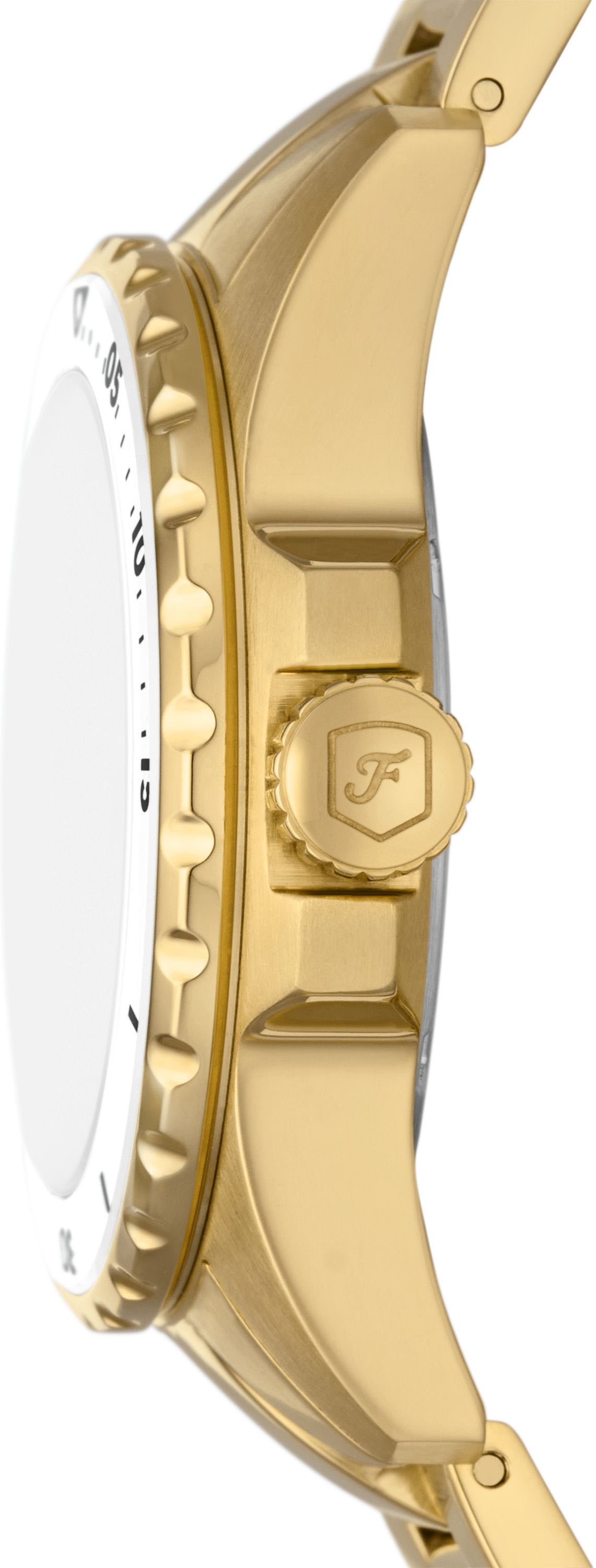 Fossil Quarzuhr »FOSSIL BLUE DIVE LADIES«, Armbanduhr, Damenuhr, Edelstahlarmband, bis 10 bar wasserdicht