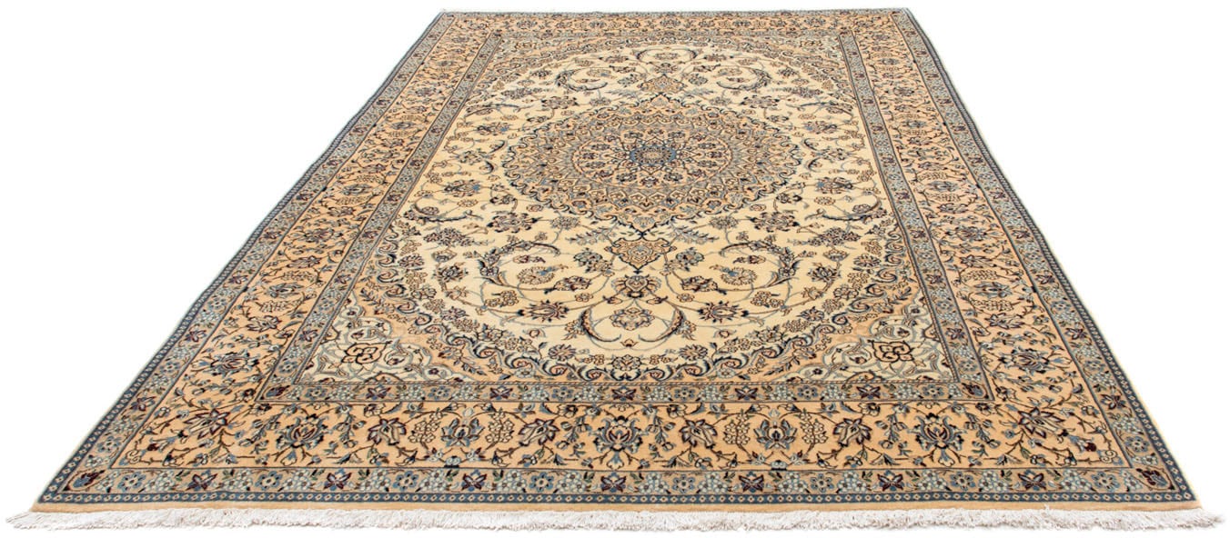 Wollteppich »Nain 9la Medaillon Beige 294 x 198 cm«, rechteckig, Unikat mit Zertifikat