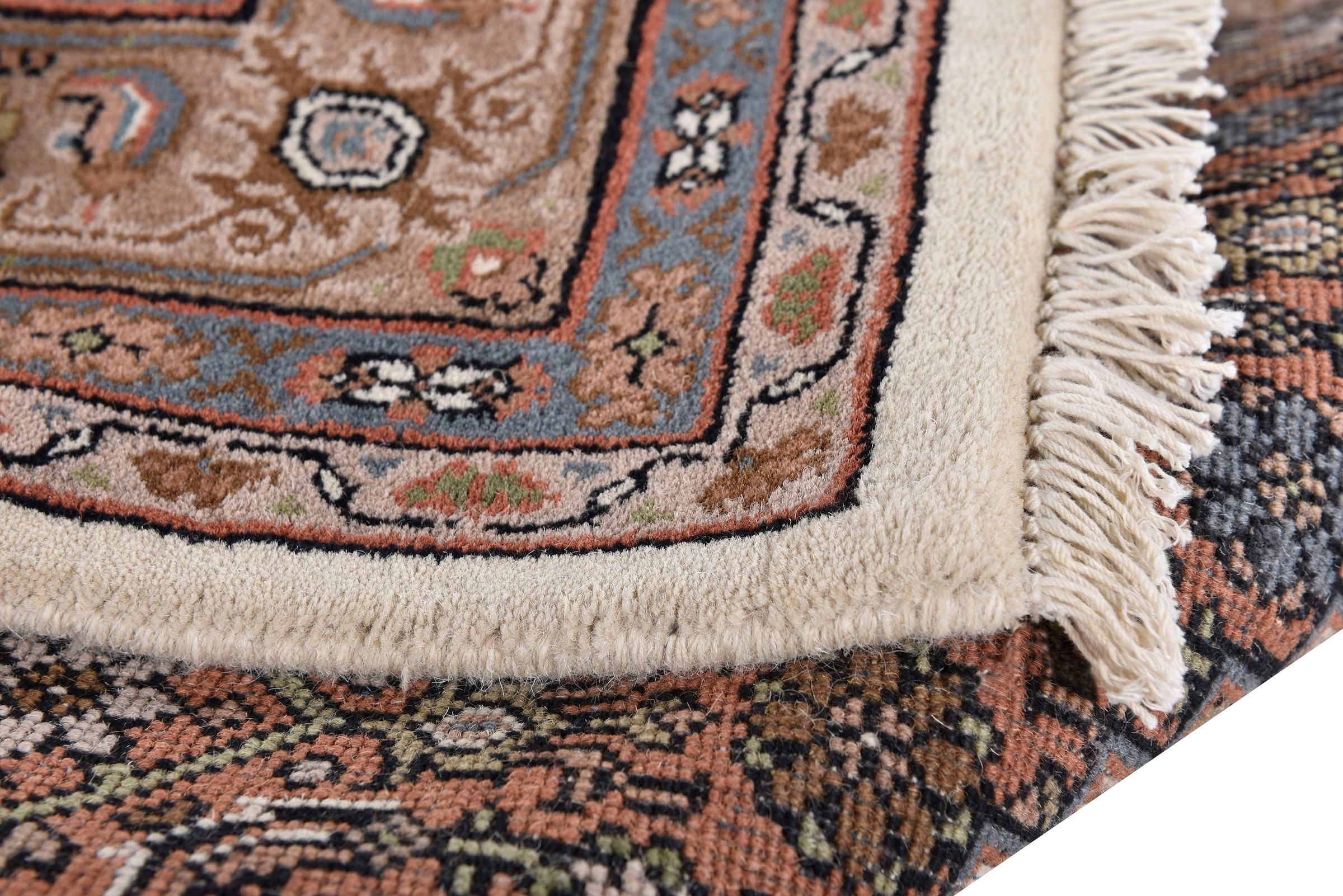 THEKO Orientteppich »Benares Bidjar«, rund, 12 mm Höhe, reine Wolle, handgeknüpft, mit Fransen