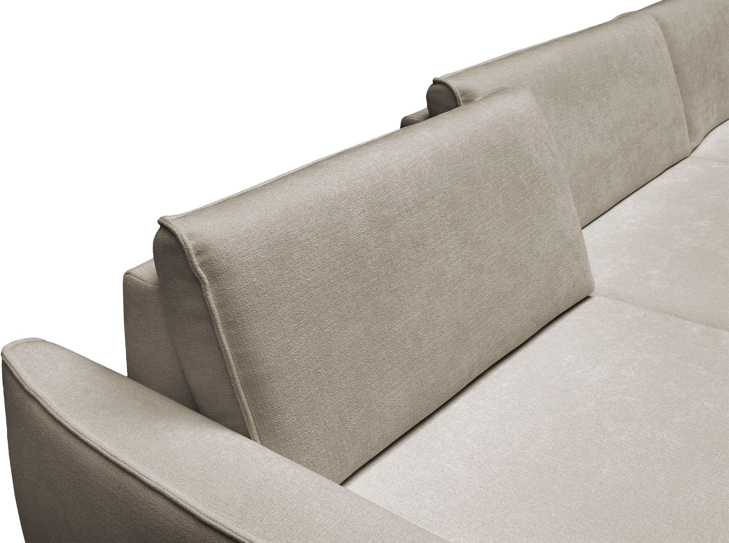 Die PlanBar Ecksofa »ZE-EM24139, L-Form, B: 310 cm« SoftSitz-Kaltschaumpolsterung, 1 o. 3 Sitztiefenverstellungen wählbar