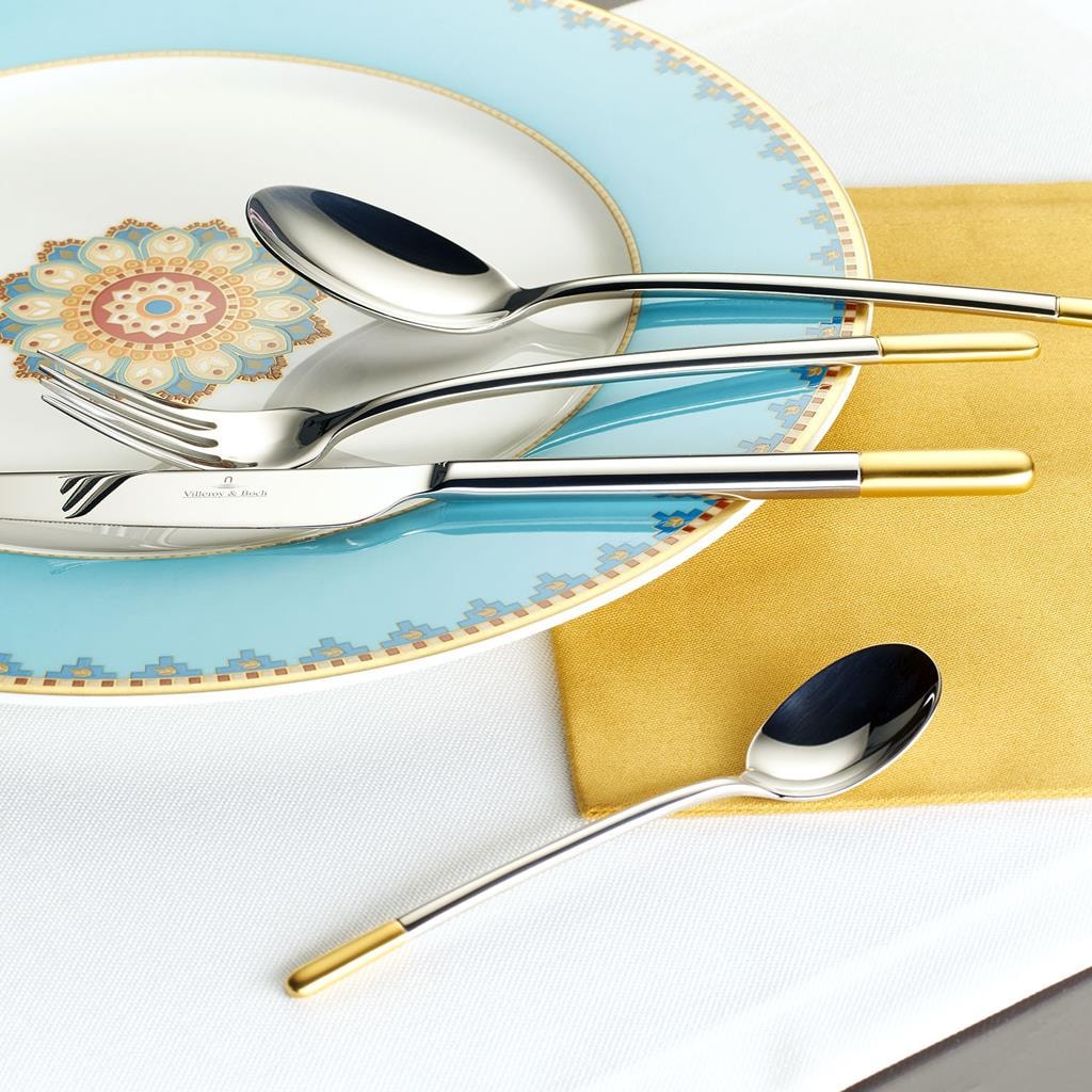 Villeroy & Boch Besteck-Set »Tafelbesteck Ella 180er Set silber-gold« Spülmaschinenfest